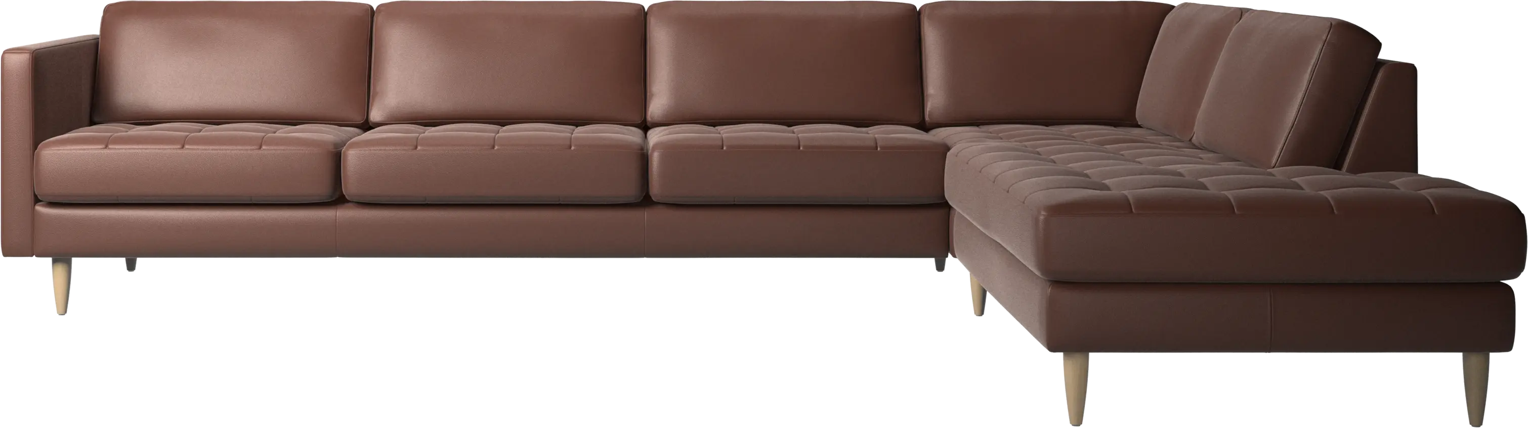 Osaka corner sofa with lounging unit, tufted seat