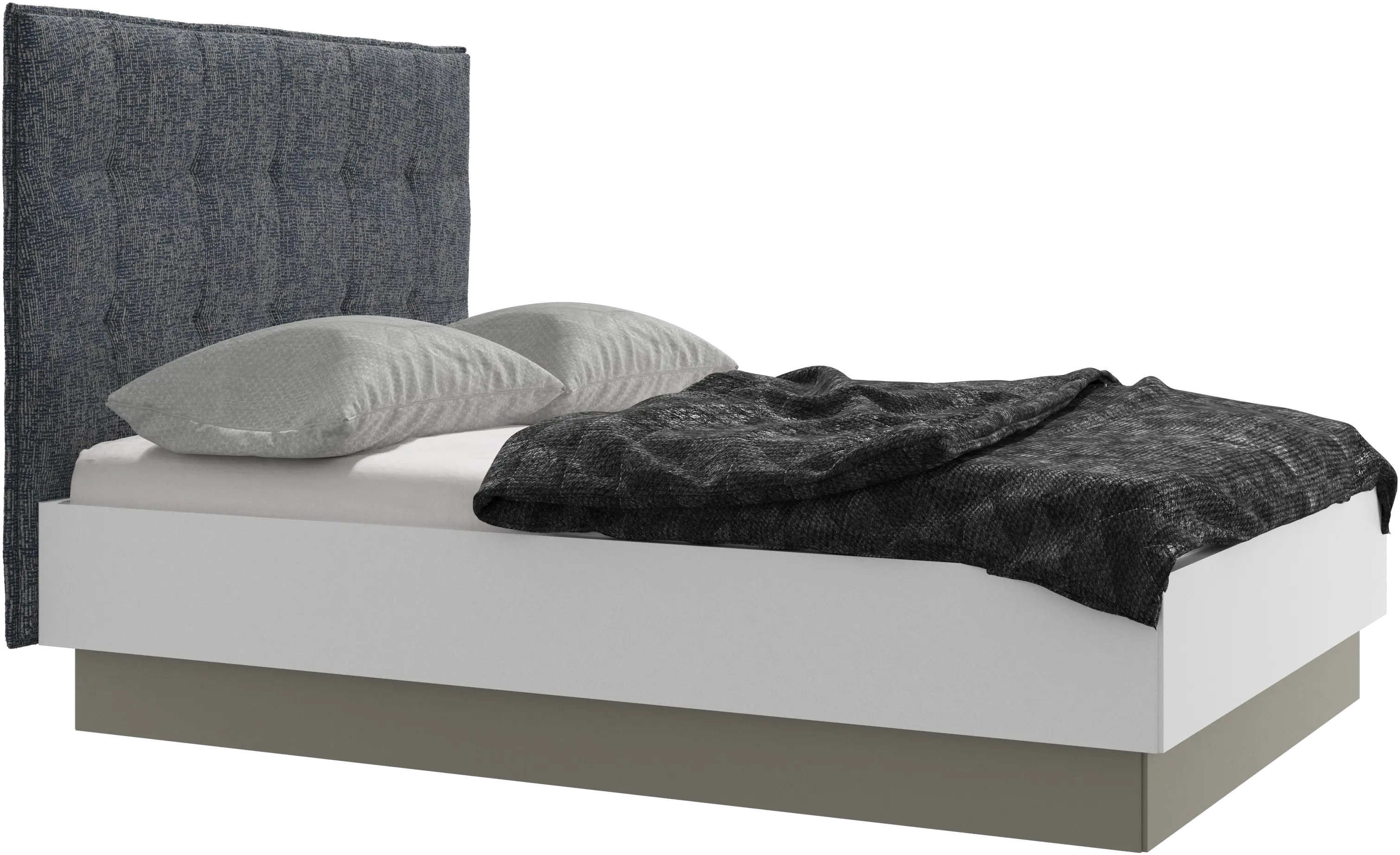 Lugano storage bed with lift-up frame and slats, excl. mattress