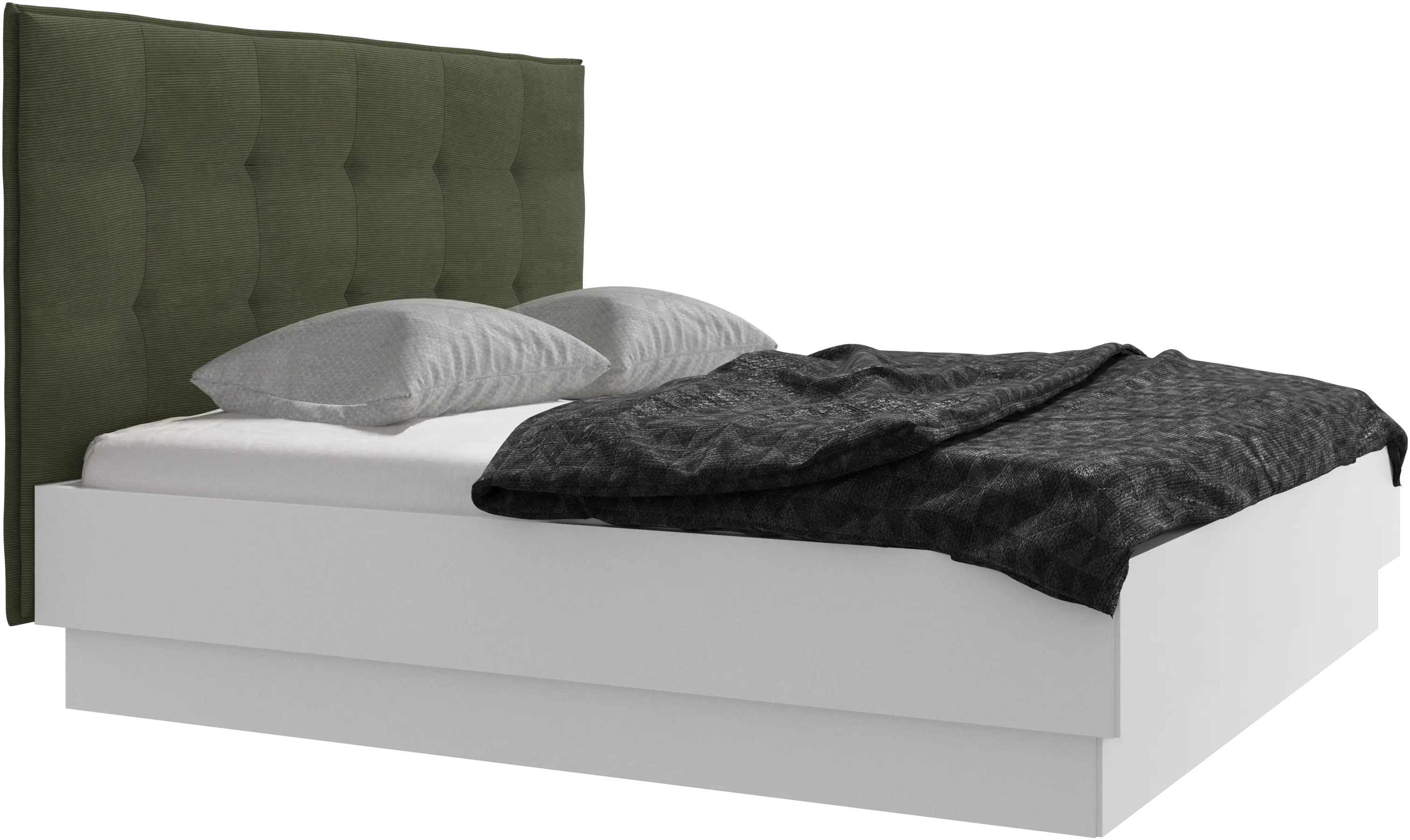 Lugano storage bed with lift-up frame and slats, excl. mattress