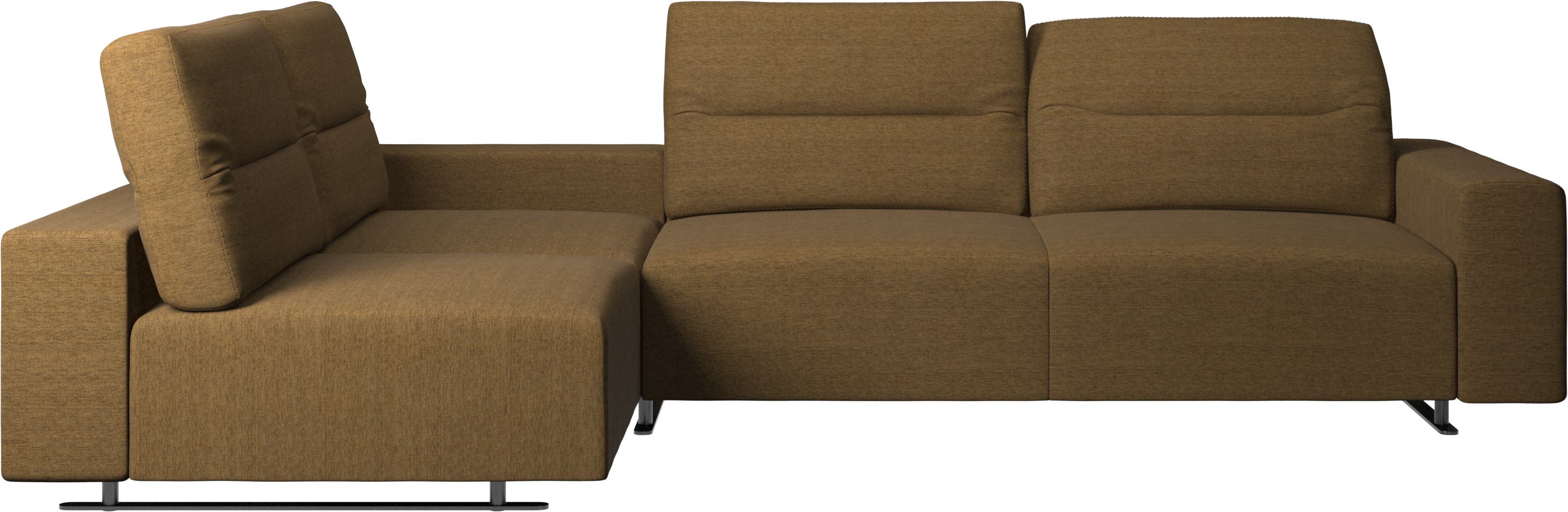 Hampton corner sofa with adjustable back and storage on right side
