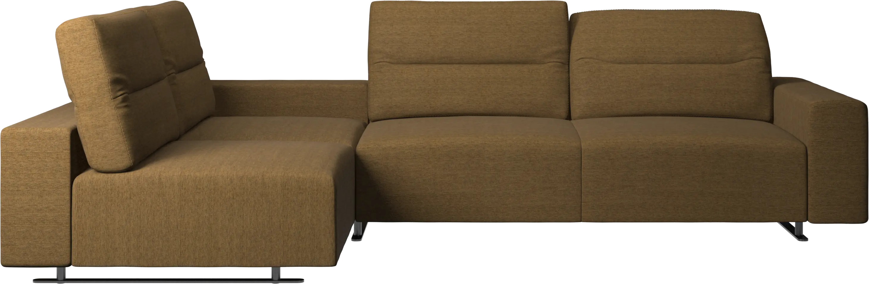 Hampton corner sofa with adjustable back and storage on right side