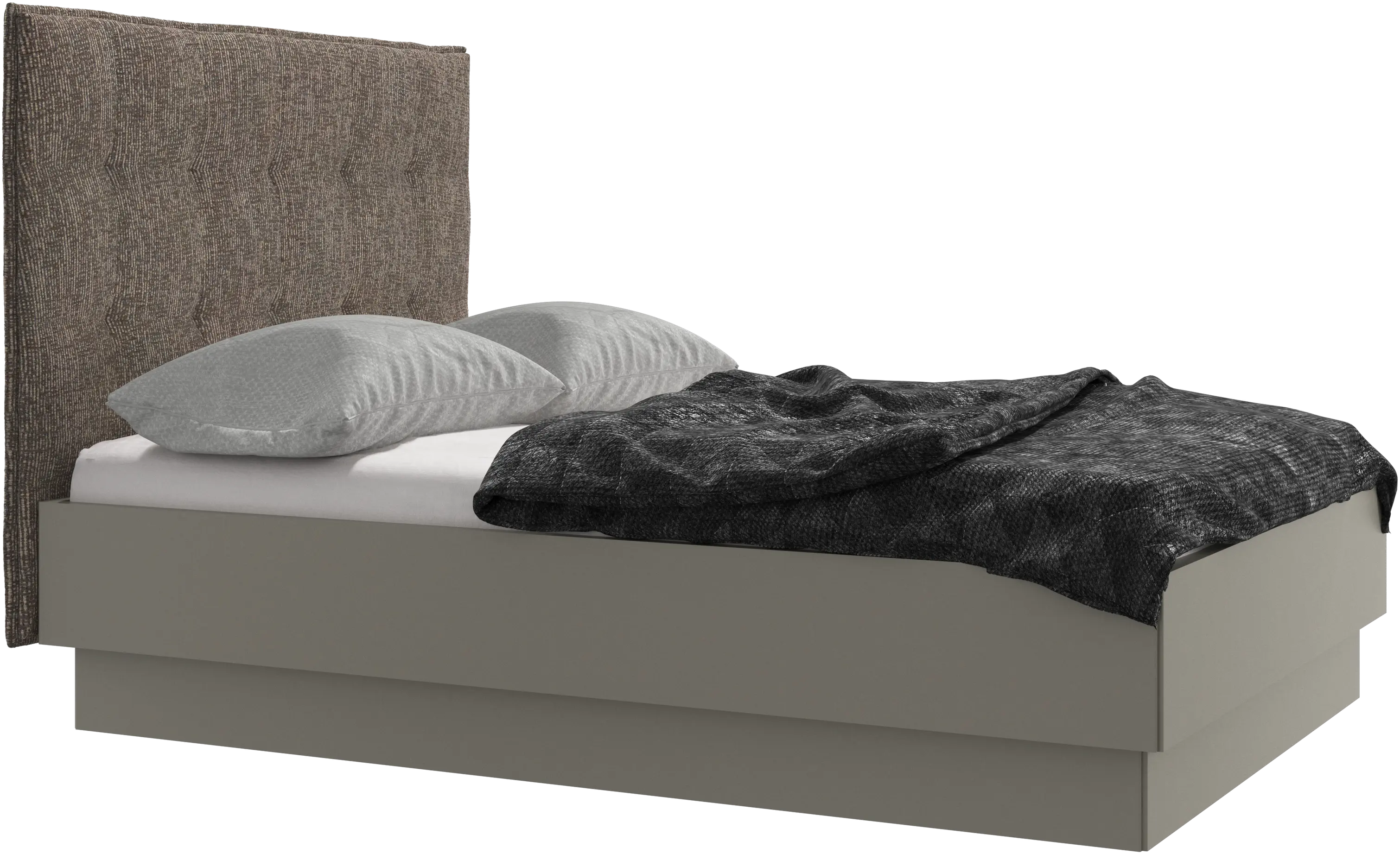 Lugano storage bed with lift-up frame and slats, excl. mattress