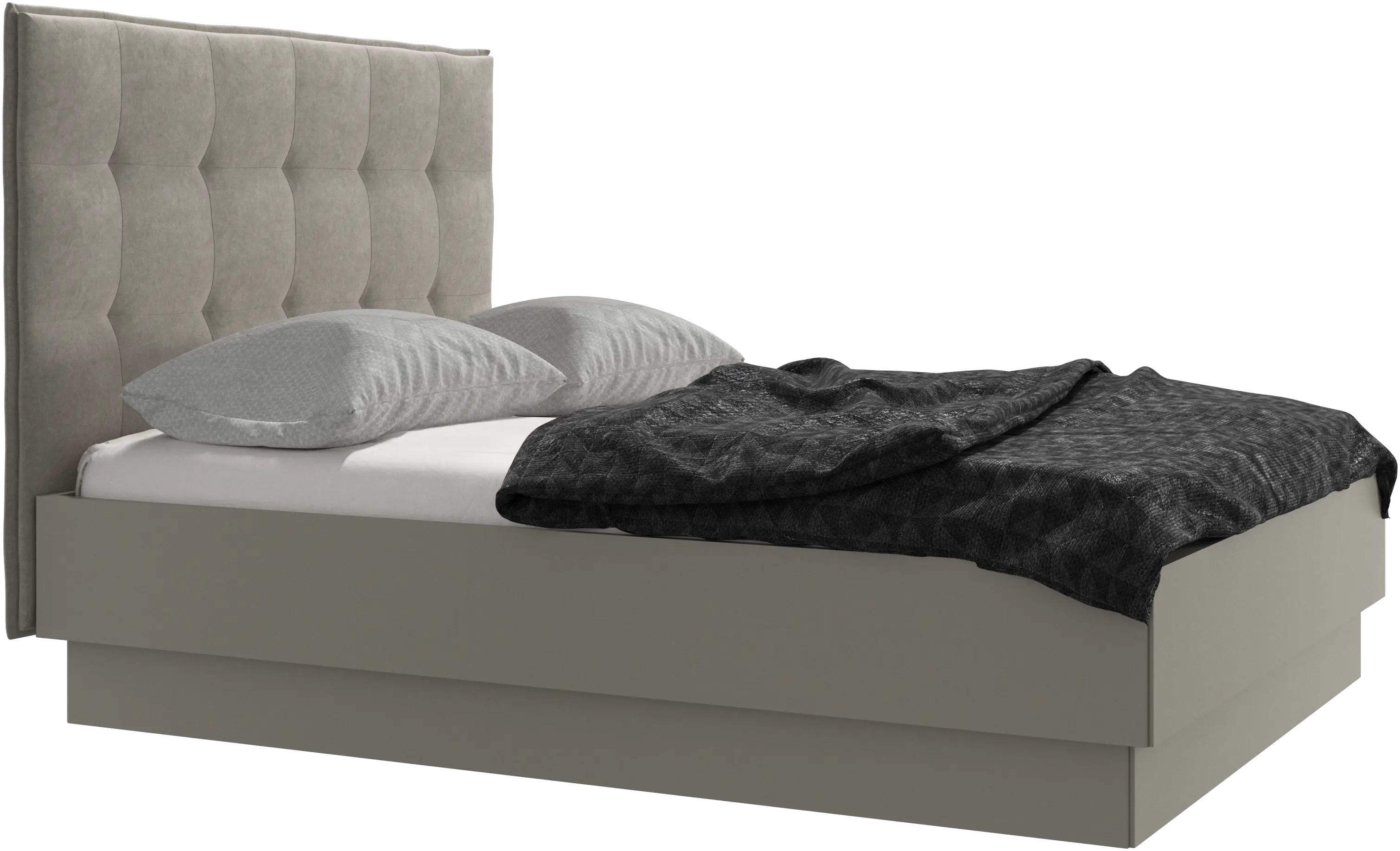 Lugano storage bed with lift-up frame and slats, excl. mattress