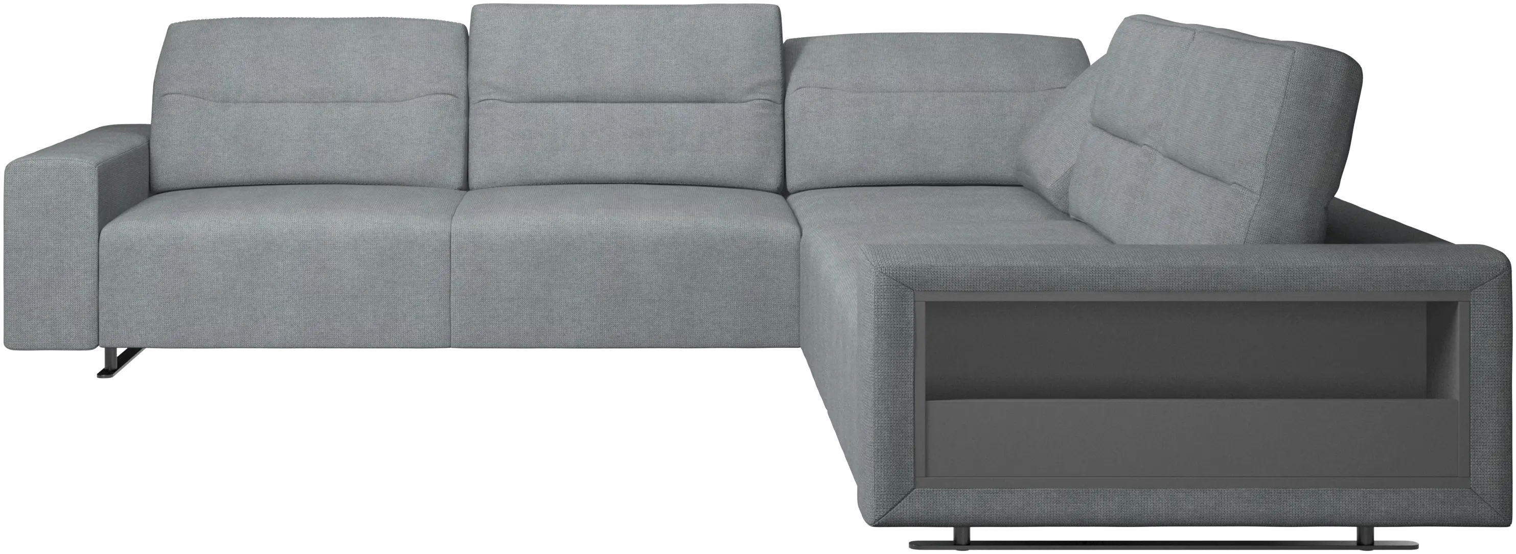 Hampton corner sofa with adjustable back and storage