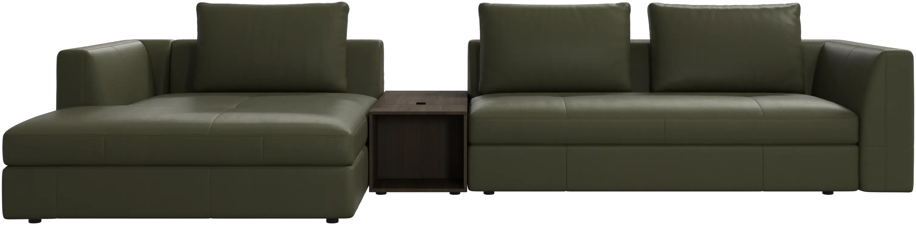 Bergamo chaise longue sofa with storage