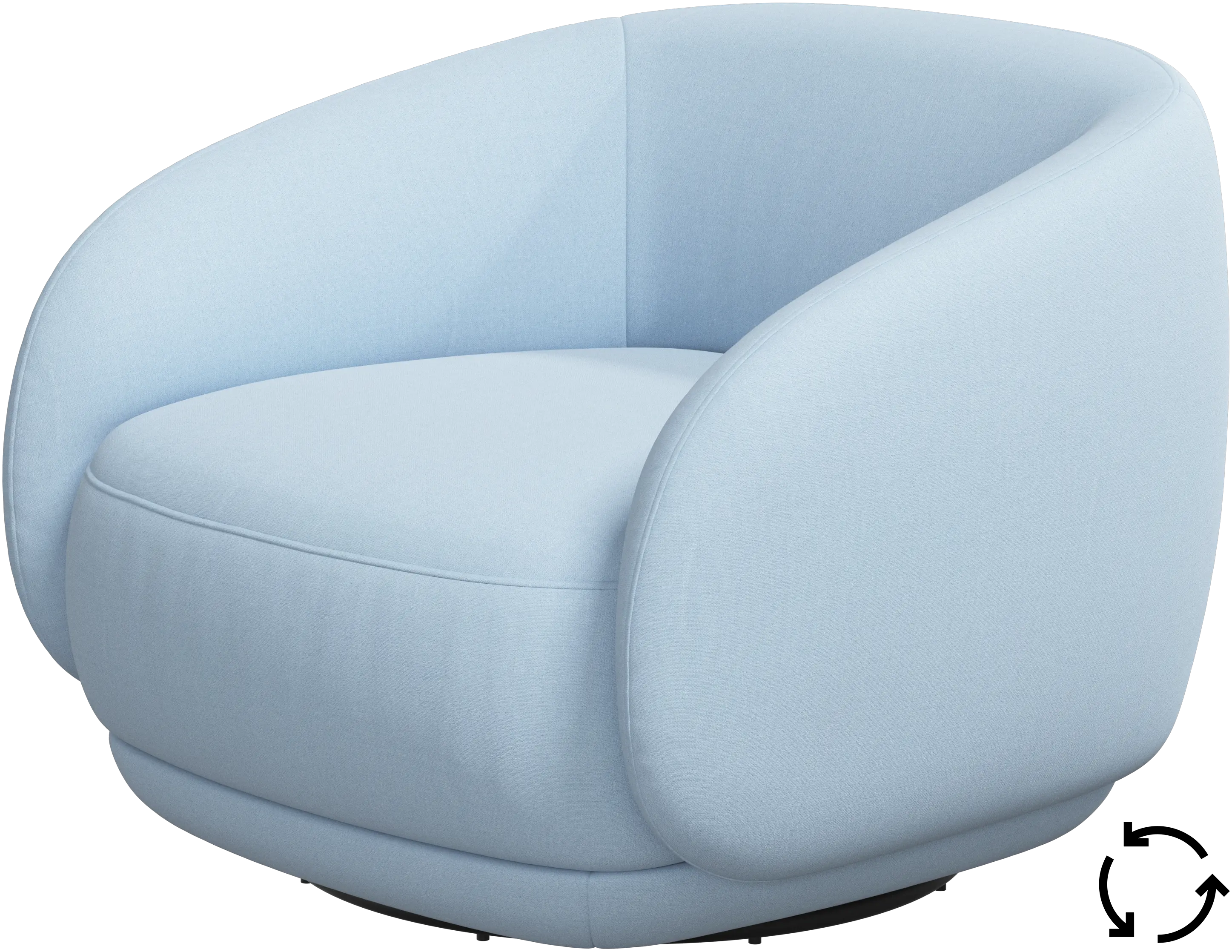 Bolzano armchair with swivel function