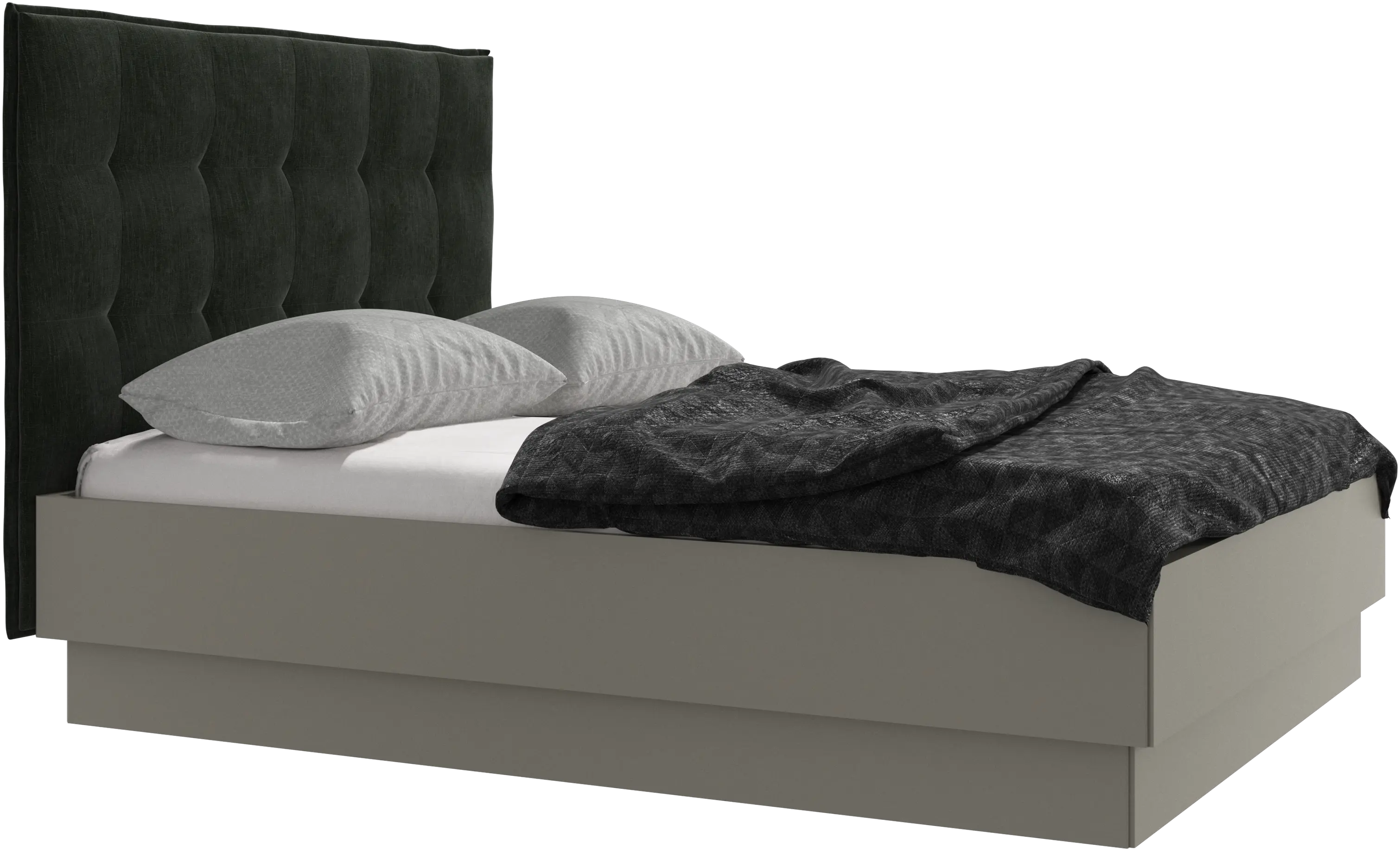 Lugano storage bed with lift-up frame and slats, excl. mattress