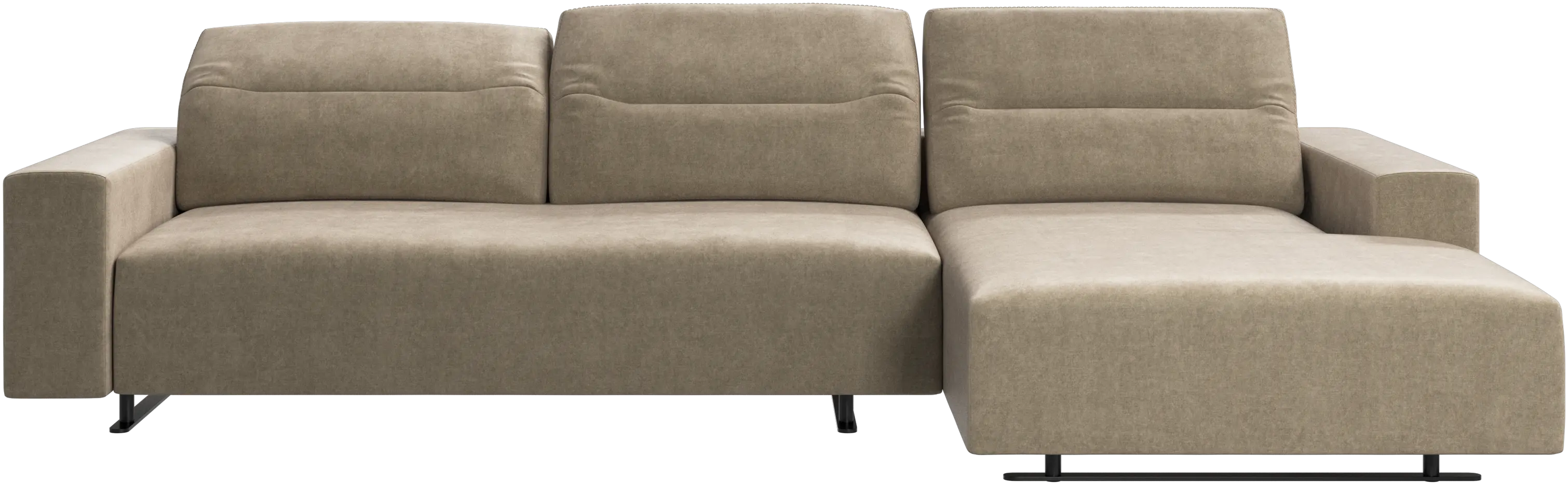 Canapé Hampton avec dossier ajustable et méridienne à droite