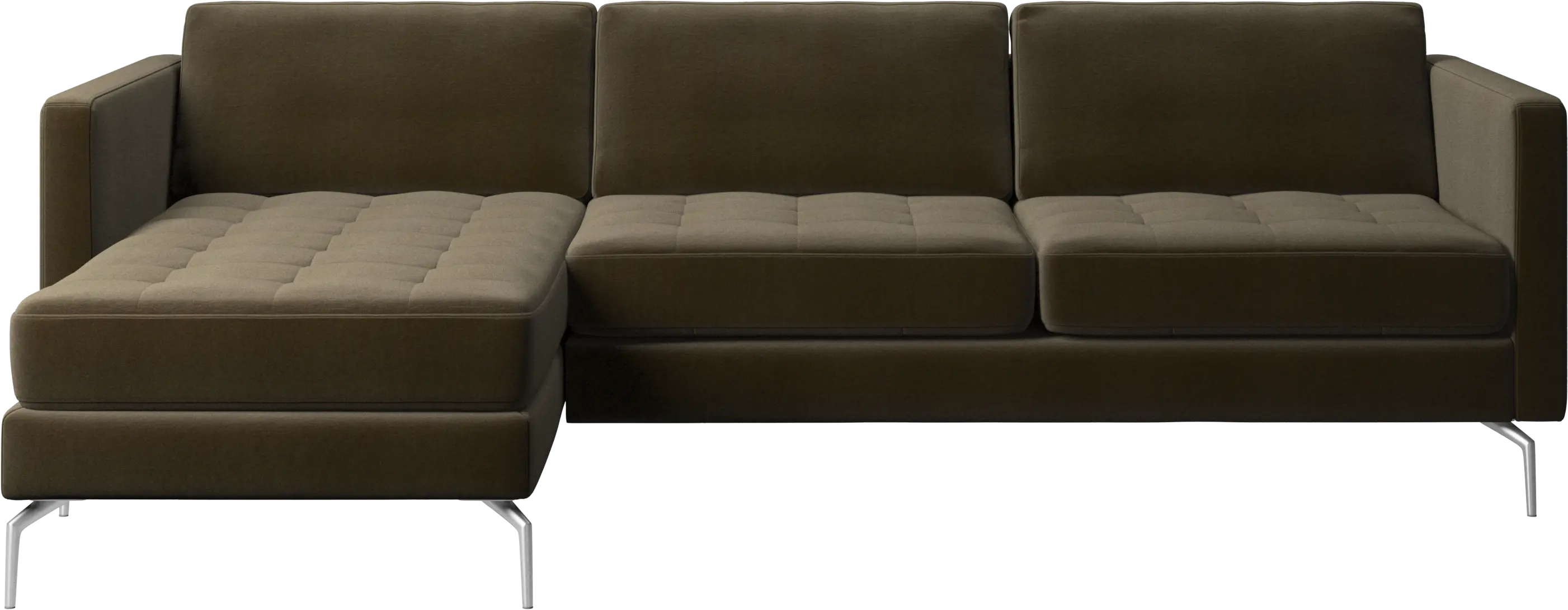 Osaka sofa with resting unit, tufted seat