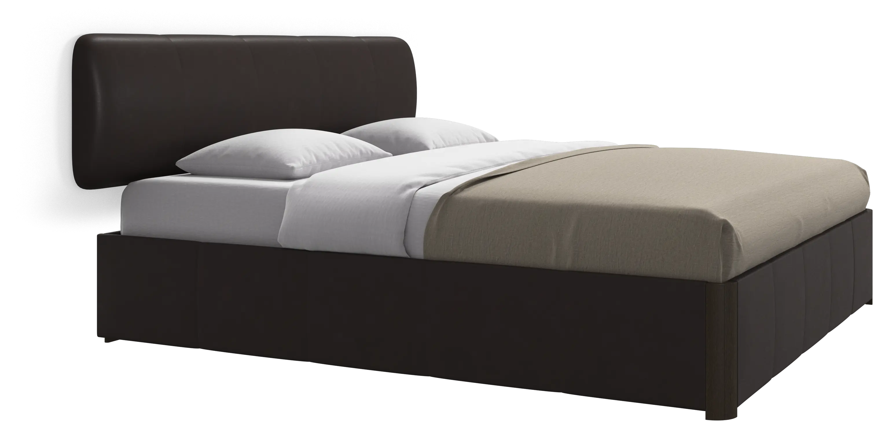 Element bed, wall-mounted headboard, with slats, excl. mattress