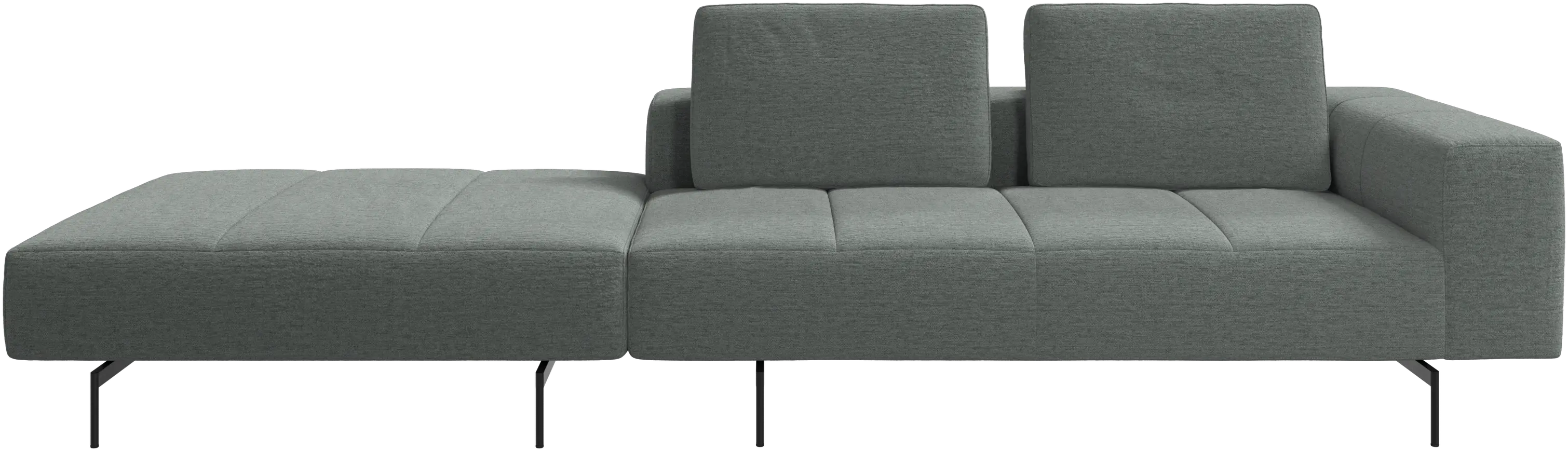 Amsterdam sofa with footstool on left side