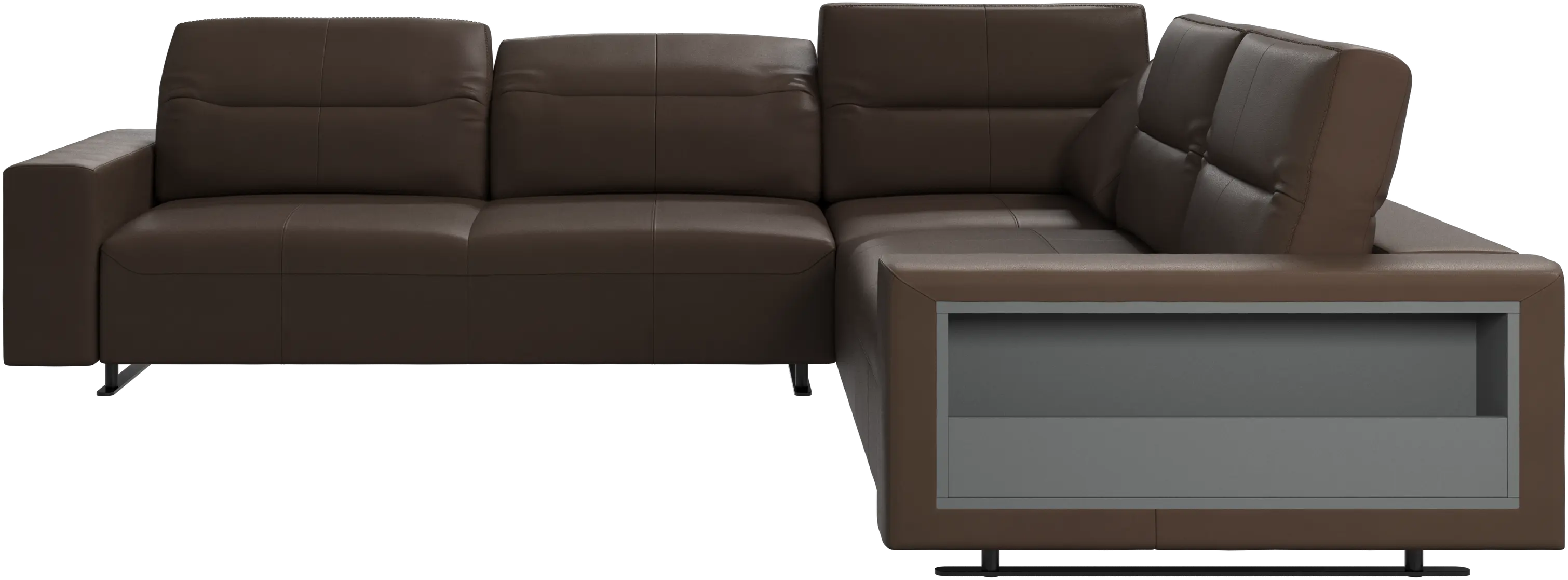 Hampton corner sofa with adjustable back and storage