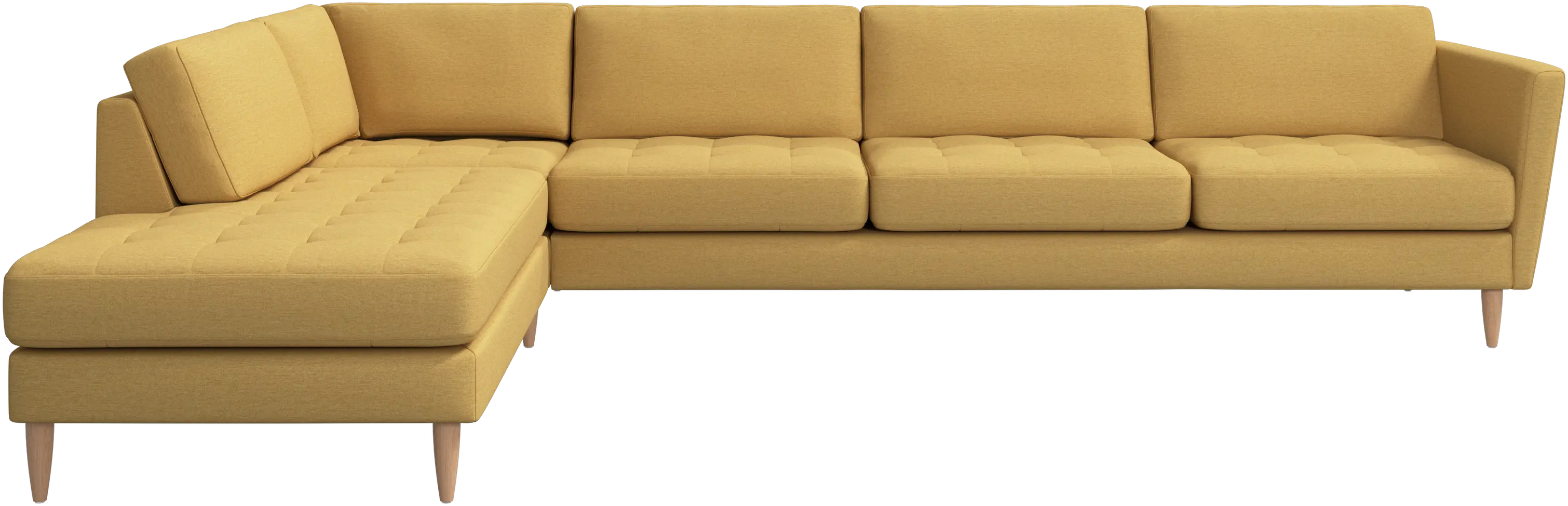 Osaka corner sofa with lounging unit, tufted seat