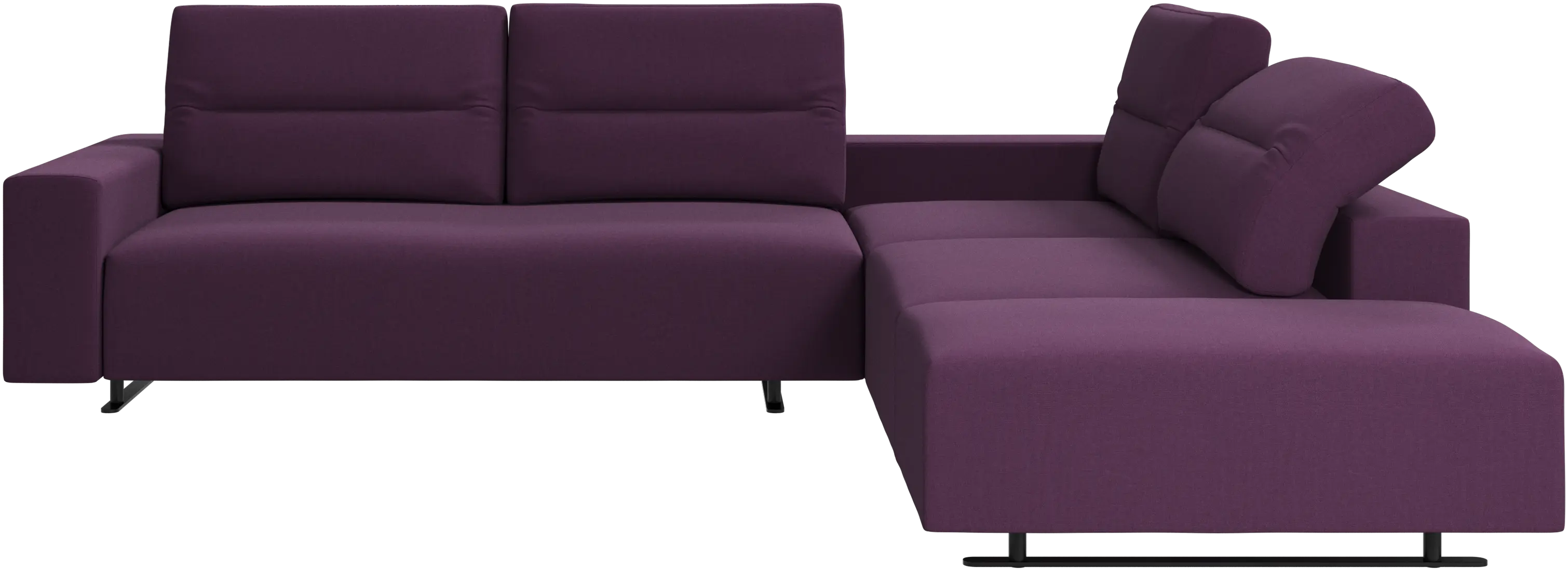 Hampton corner sofa with adjustable back and lounging unit