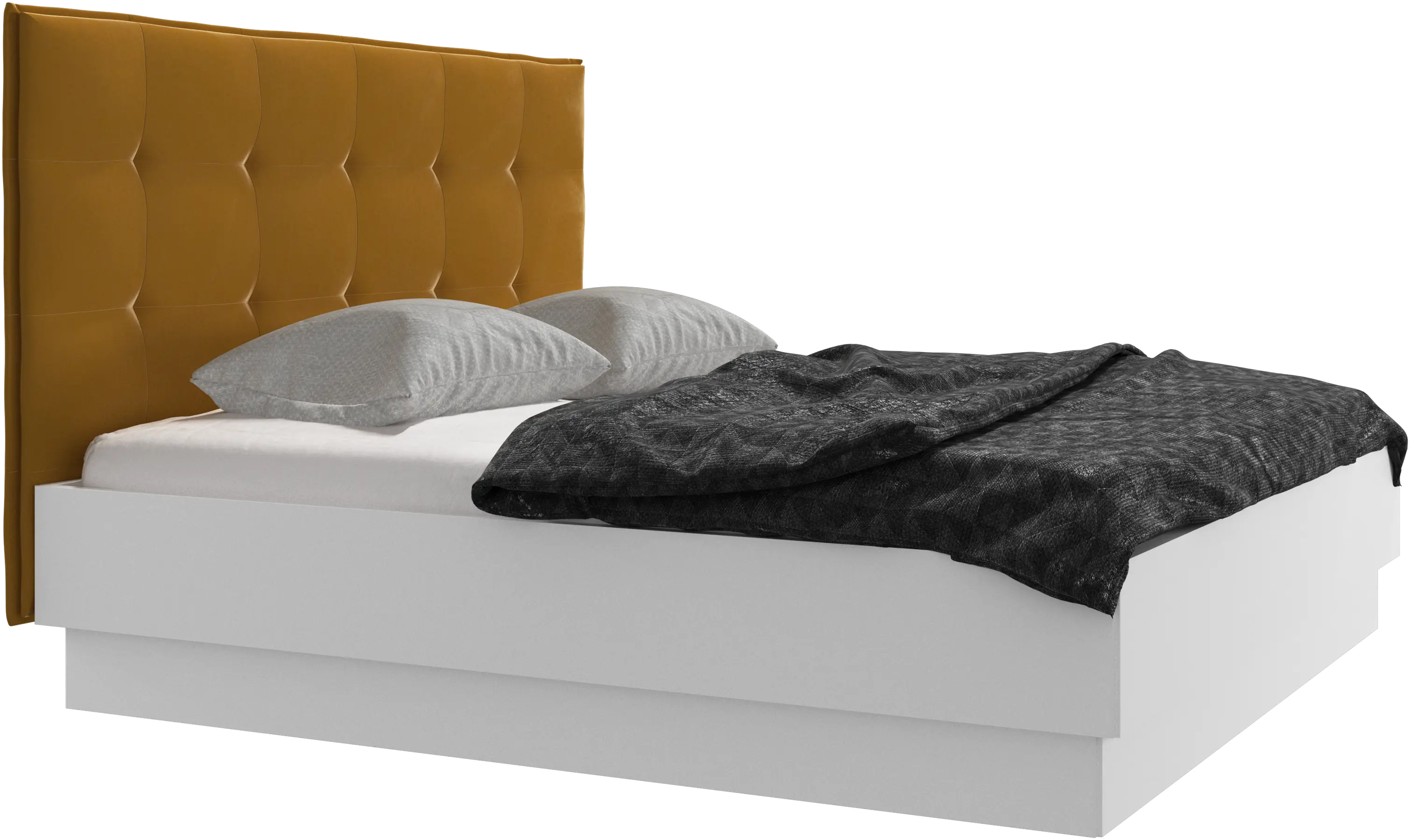Lugano storage bed with lift-up frame and slats, excl. mattress