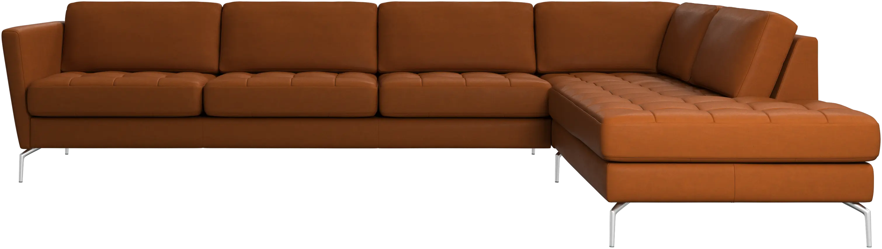 Osaka corner sofa with lounging unit, tufted seat