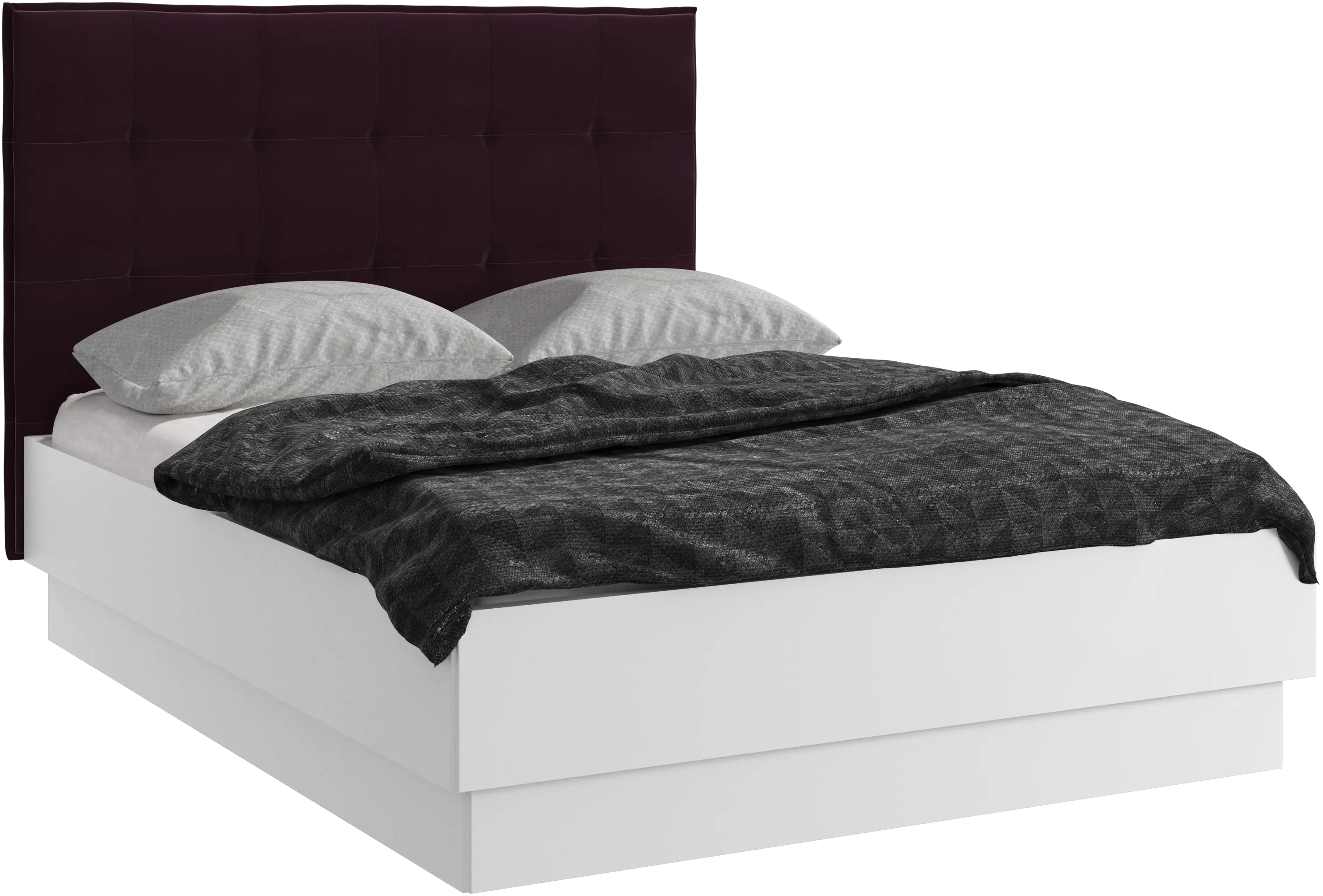 Lugano bed met opbergruimte en omhoogklappend frame en lattenbodem, excl. matras