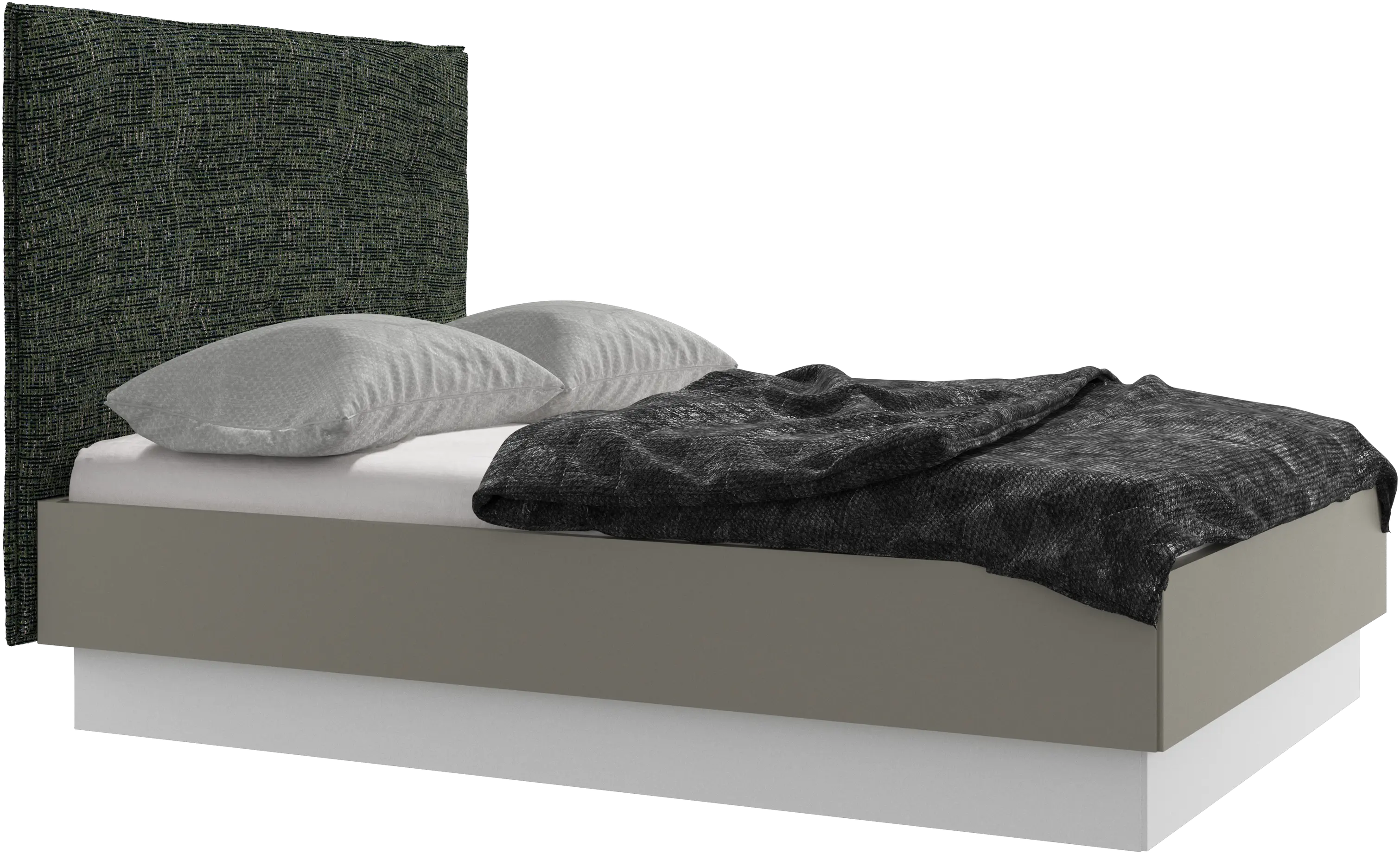 Lugano storage bed with lift-up frame and slats, excl. mattress