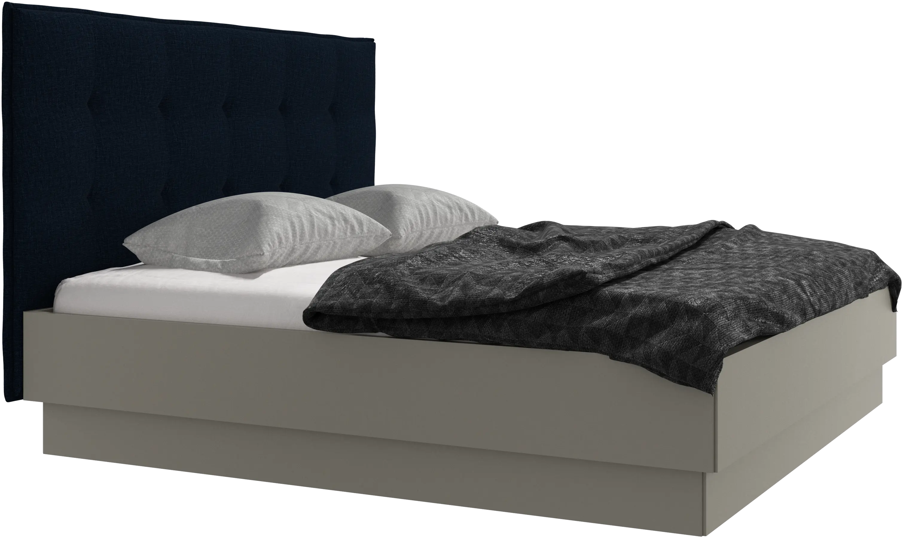Lugano storage bed with lift-up frame and slats, excl. mattress