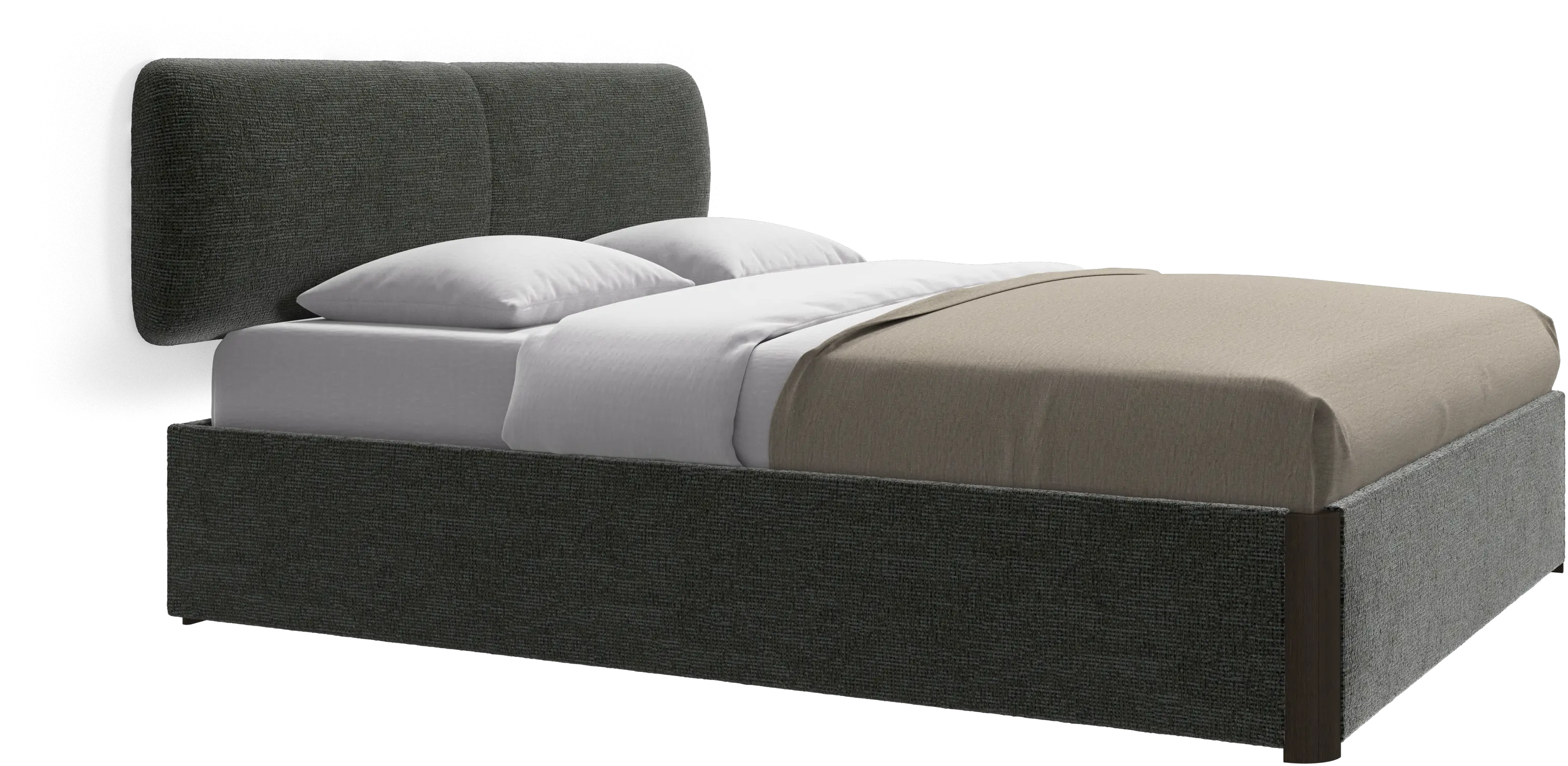 Element bed, wall-mounted headboard, with slats, excl. mattress
