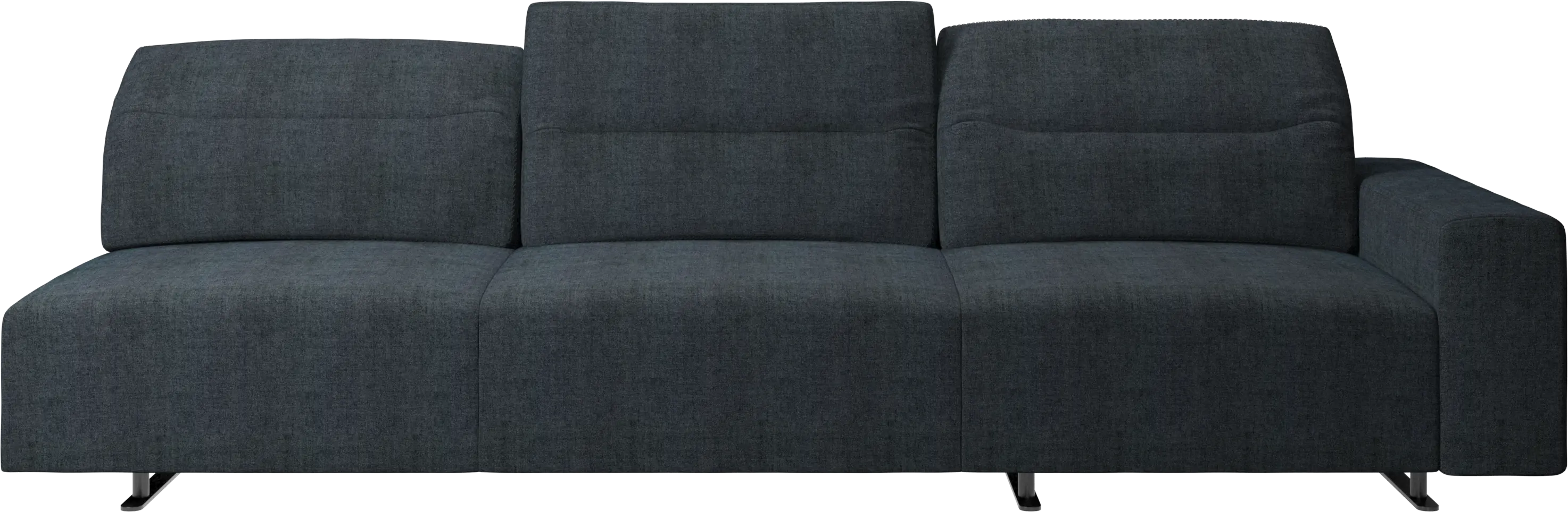 Hampton sofa with adjustable back and storage on the right side