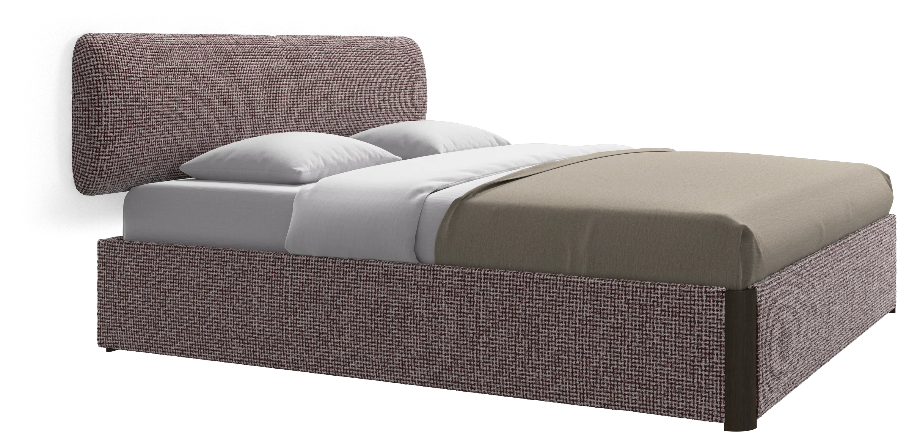 Element bed, wall-mounted headboard, with slats and storage solution, excl. mattress