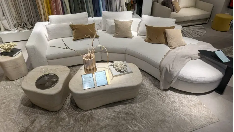 Sofas Bergamo Sofa with Round Lounging Unit, RIGHT (SFBR003) SAVE £2,465