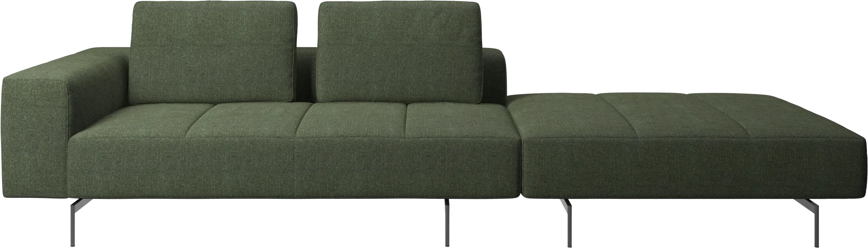 Amsterdam sofa with footstool on right side