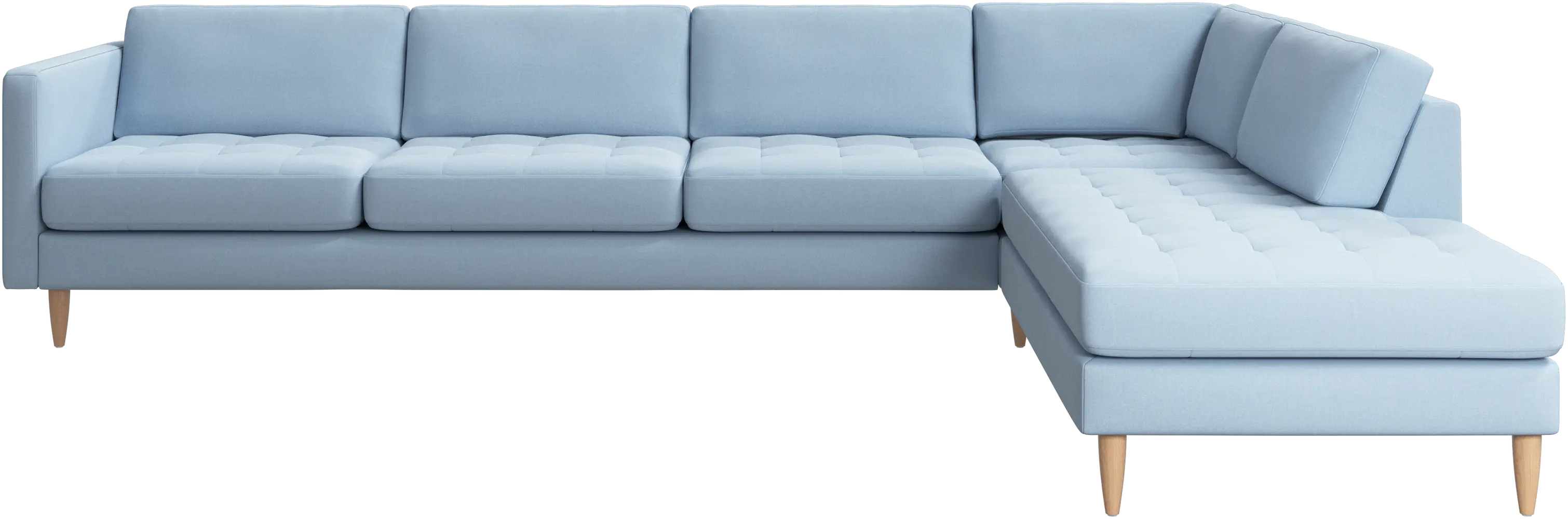 Osaka corner sofa with lounging unit, tufted seat