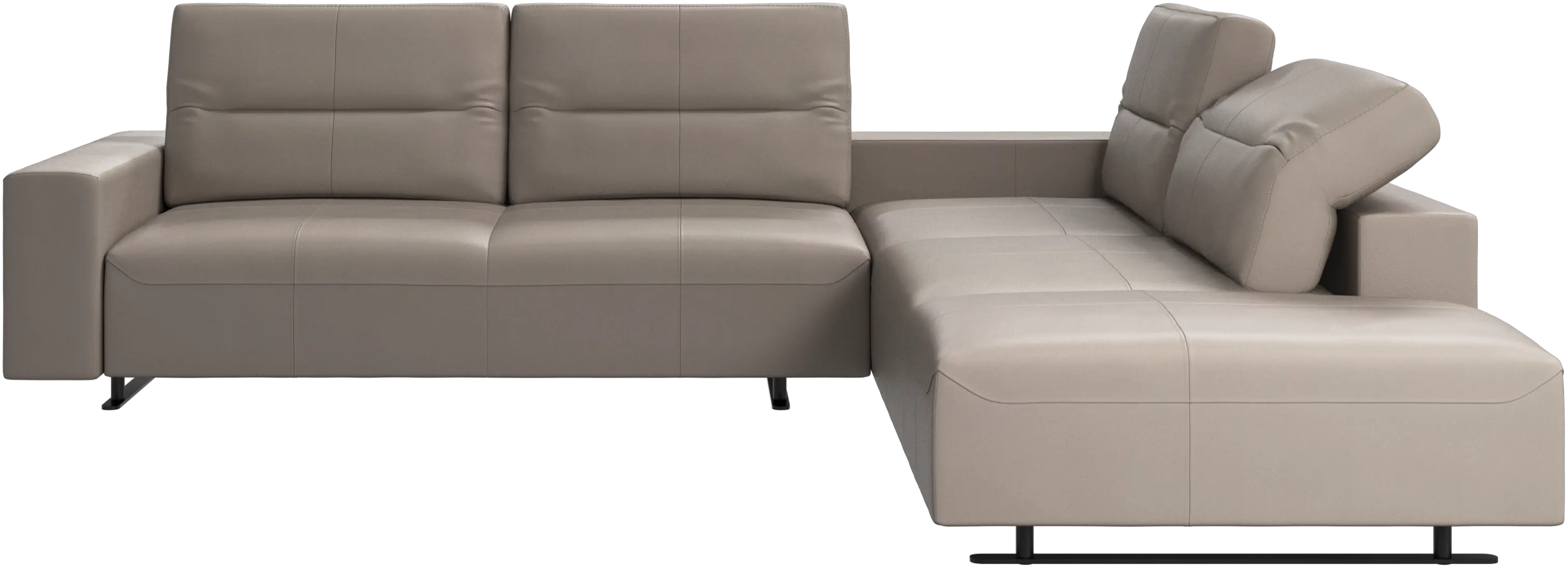 Hampton corner sofa with adjustable back and lounging unit