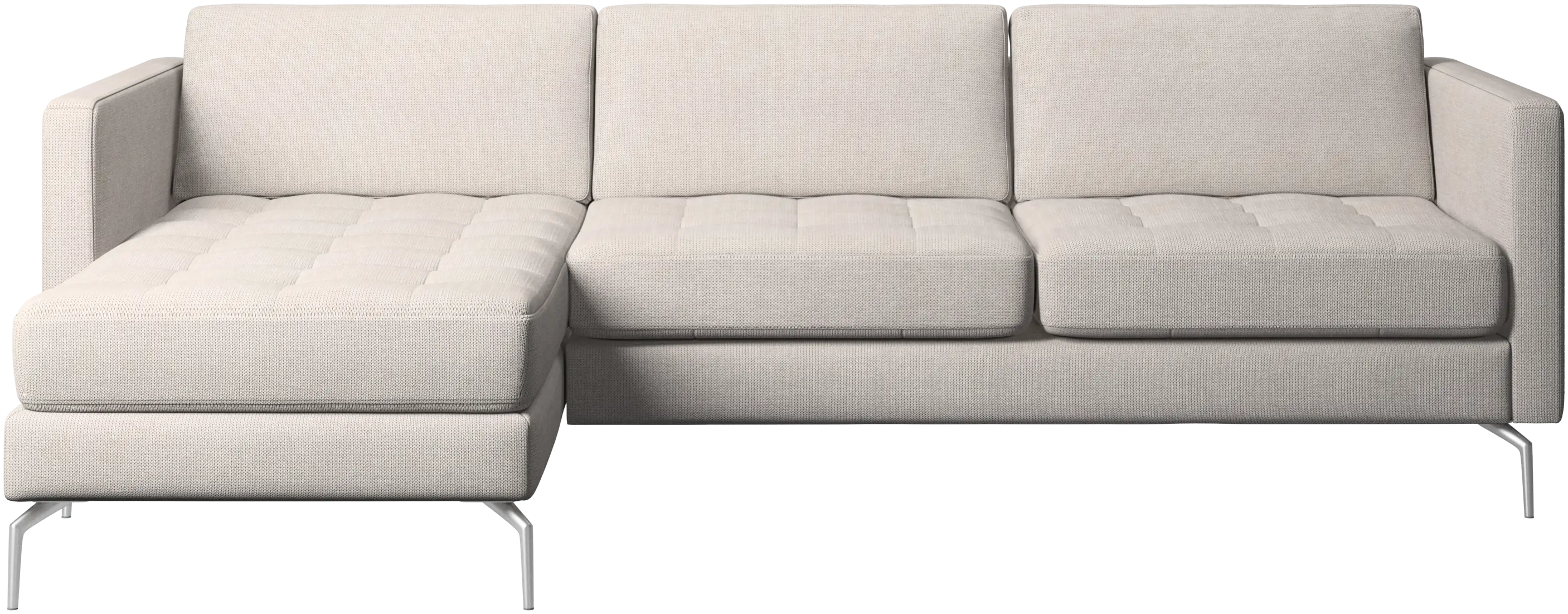 Osaka sofa with resting unit, tufted seat