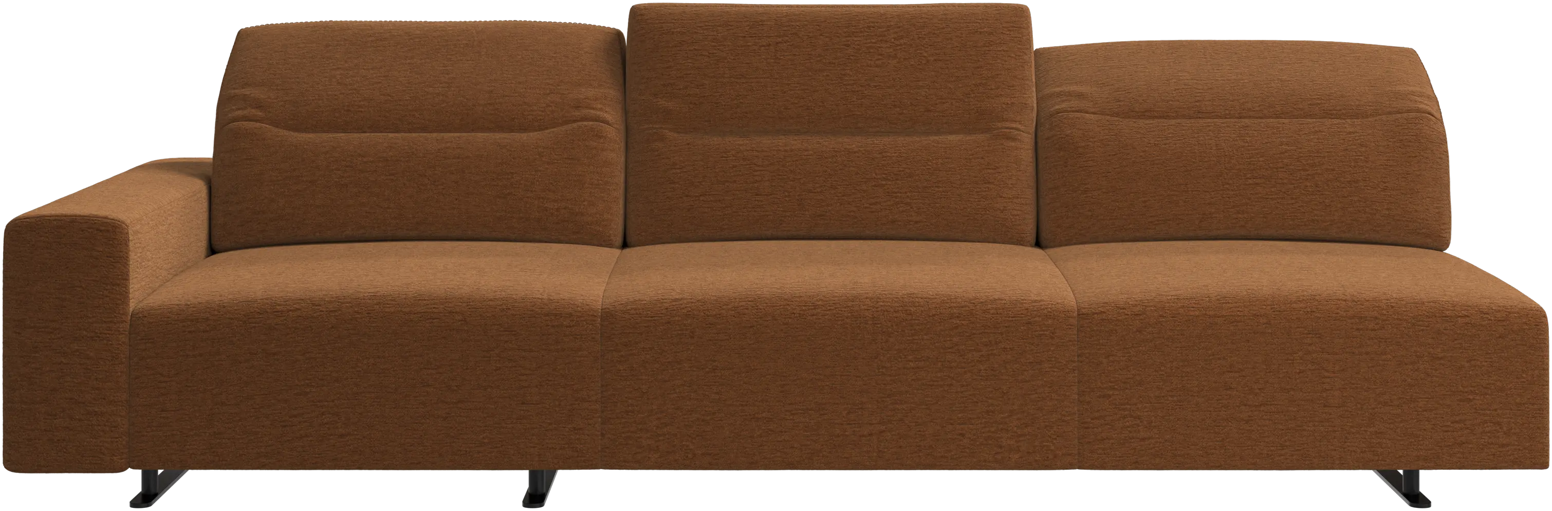 Hampton sofa with adjustable back and storage on the left side