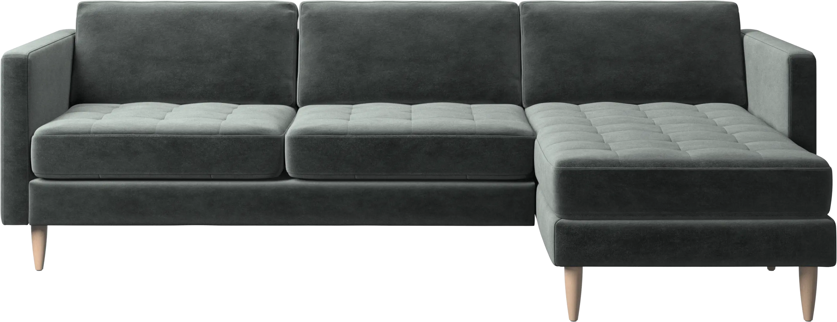 Osaka sofa with resting unit, tufted seat