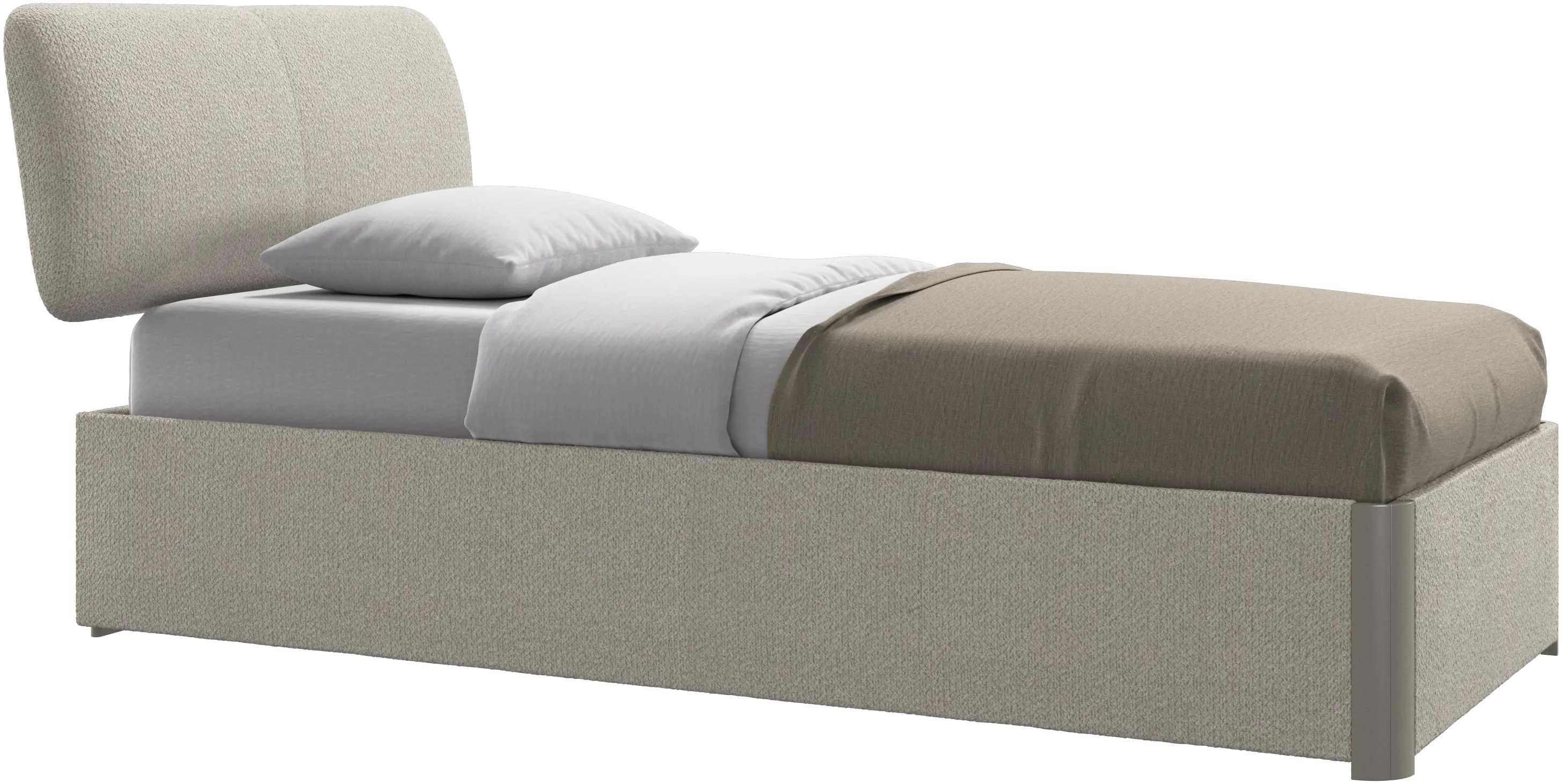 Element bed, bed-mounted headboard, with slats and storage solution, excl. mattress