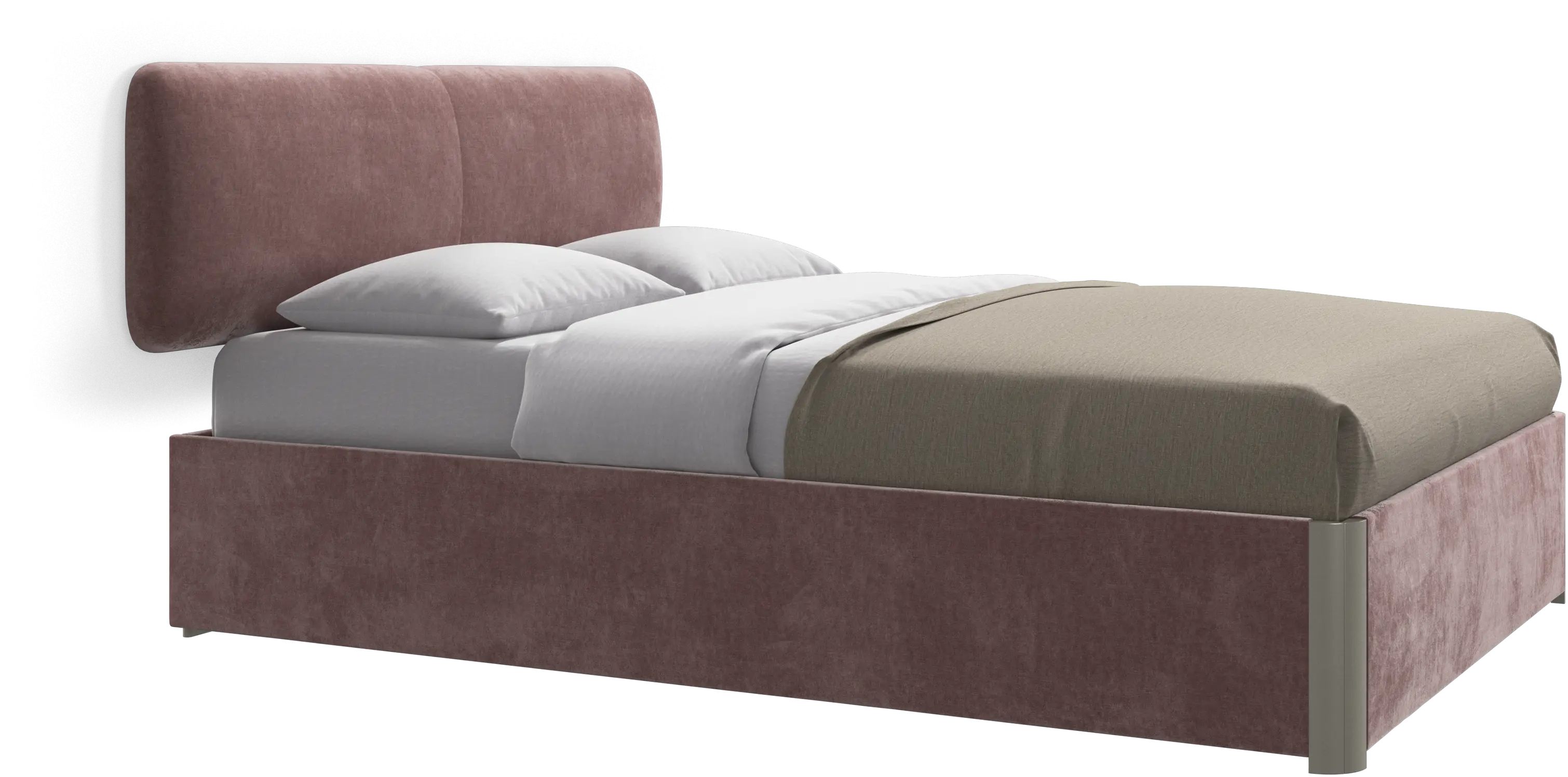 Element bed, wall-mounted headboard, with slats, excl. mattress