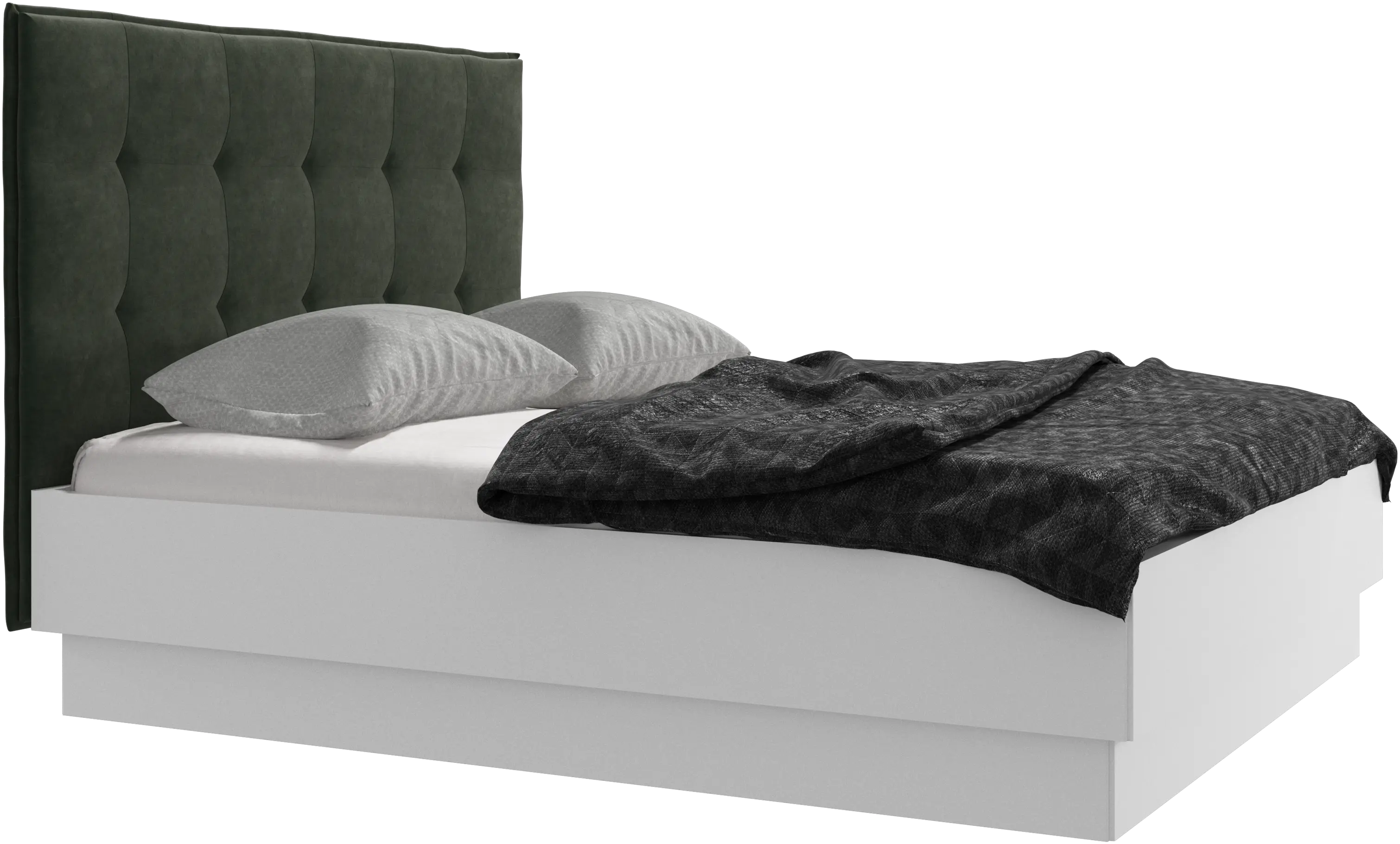 Lugano storage bed with lift-up frame and slats, excl. mattress