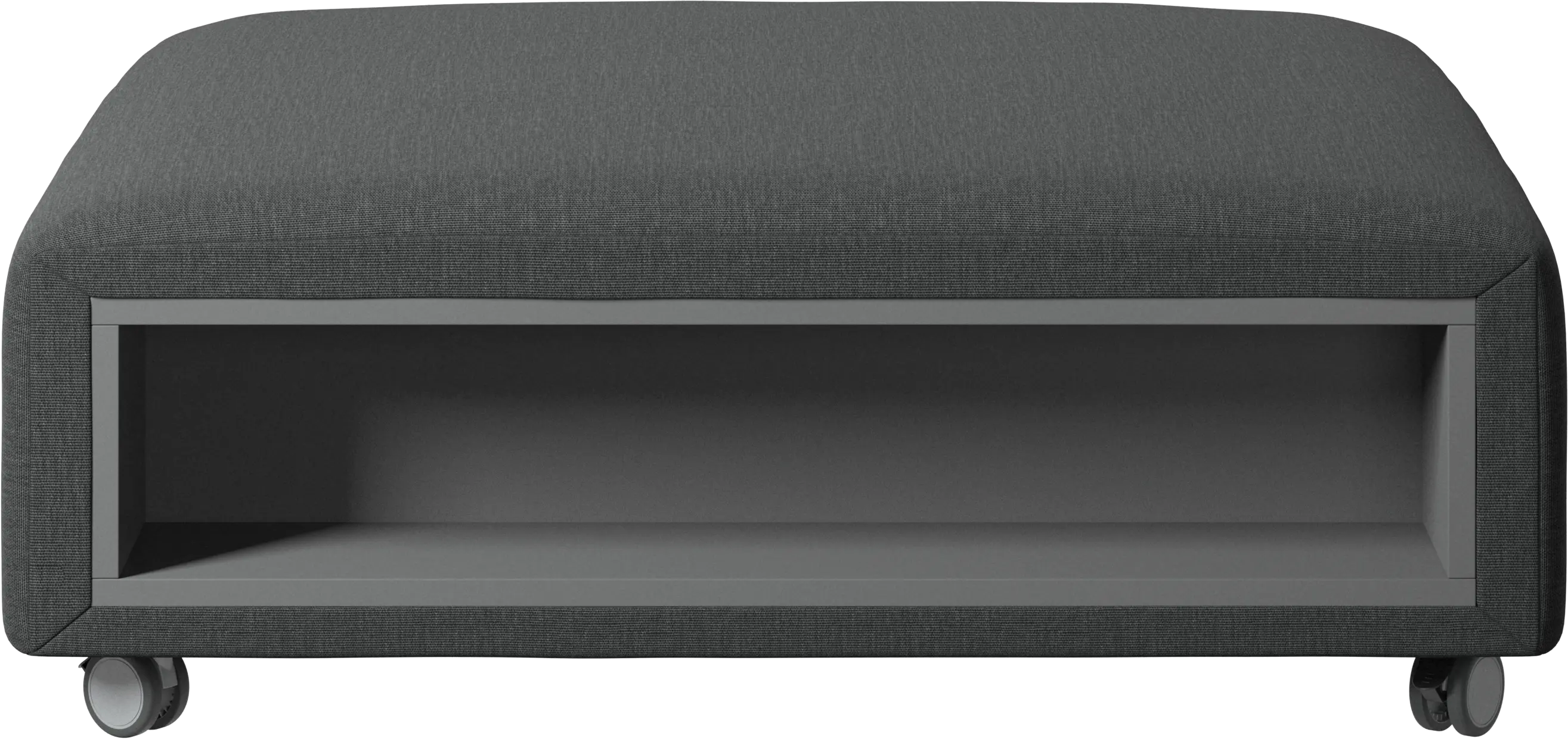 Hampton footstool on wheels with storage left and right sides