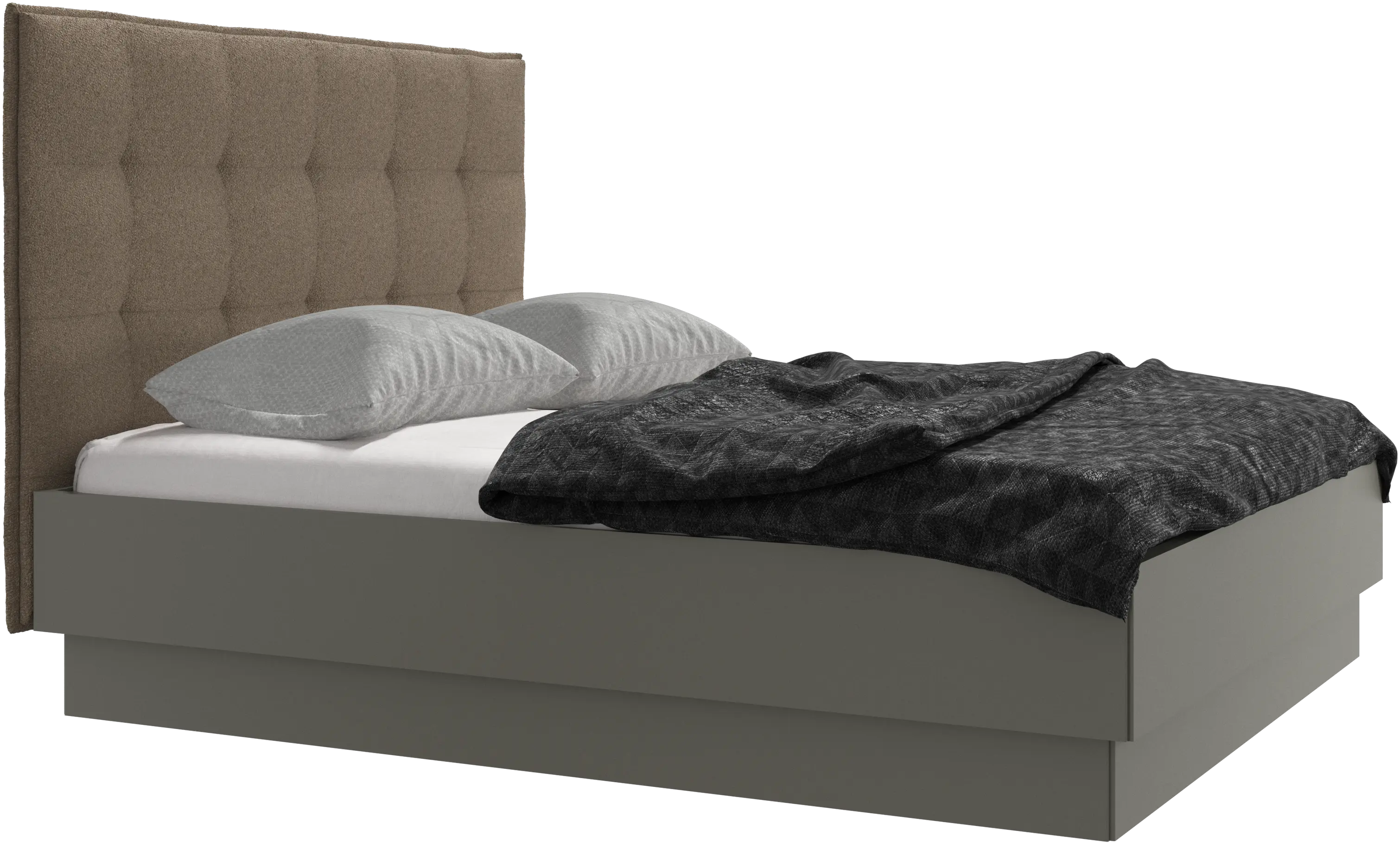 Lugano storage bed with lift-up frame and slats, excl. mattress