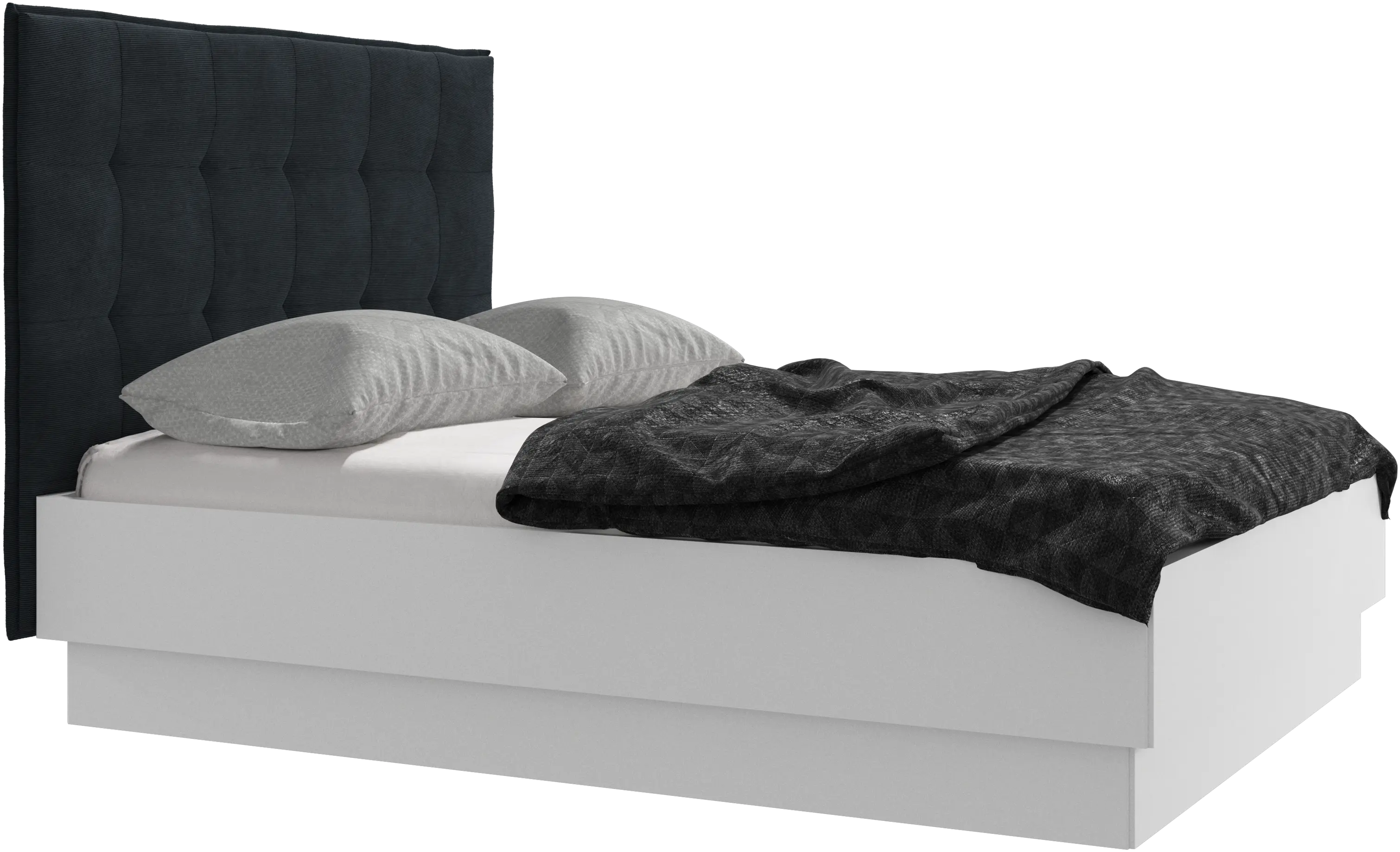 Lugano storage bed with lift-up frame and slats, excl. mattress