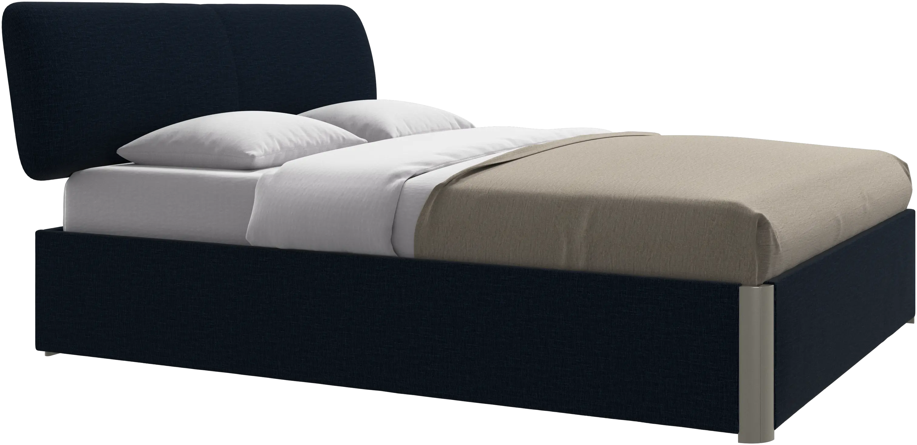 Element seng, sengmontert hodegavl, med lameller og oppbevaringsløsning, ekskl. madrass