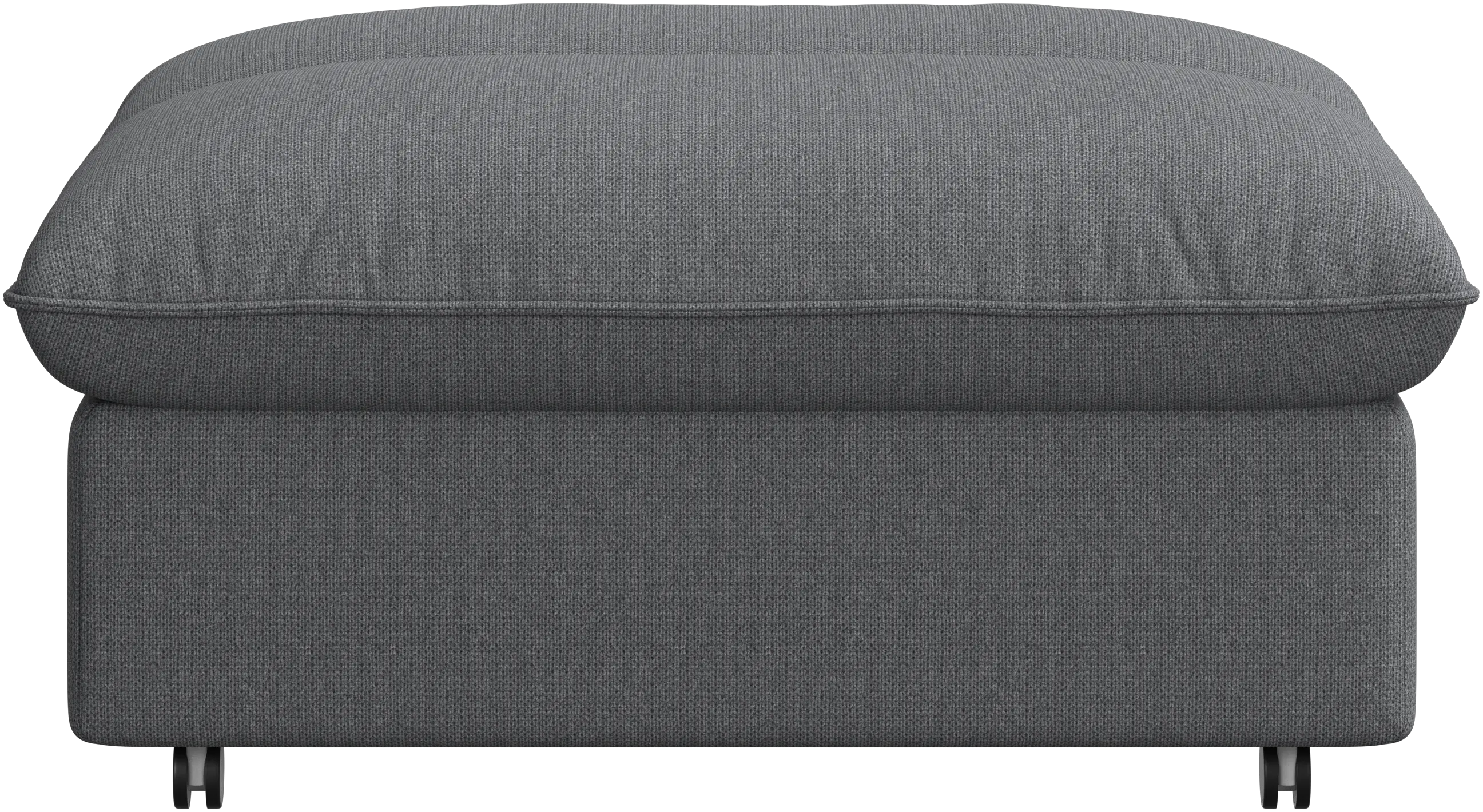 Southampton pouf on wheels with storage