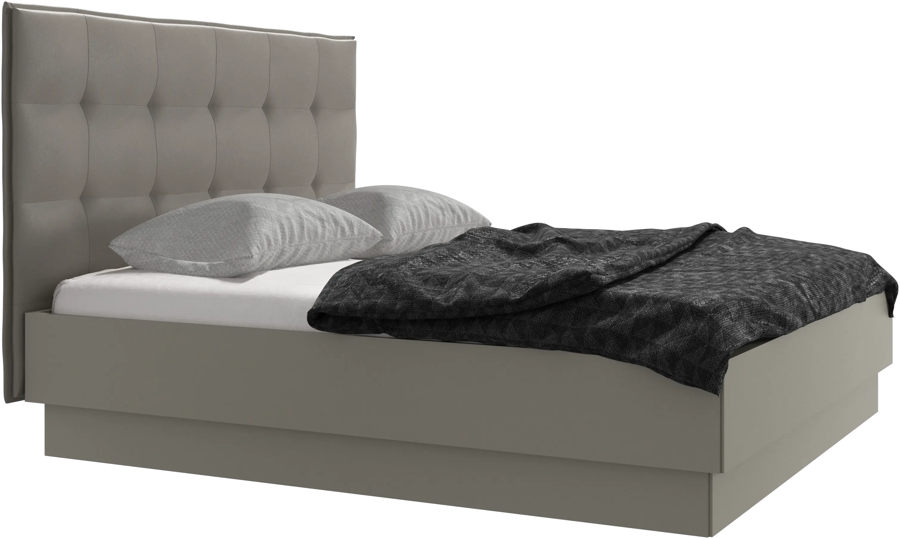 Lugano storage bed with lift-up frame and slats, excl. mattress