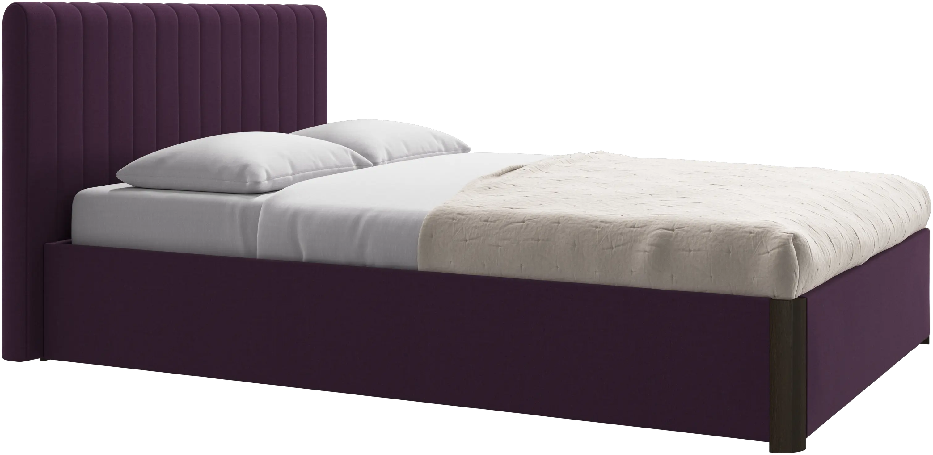 Element lit, tête de lit fixée au lit, avec lattes, excl. matelas