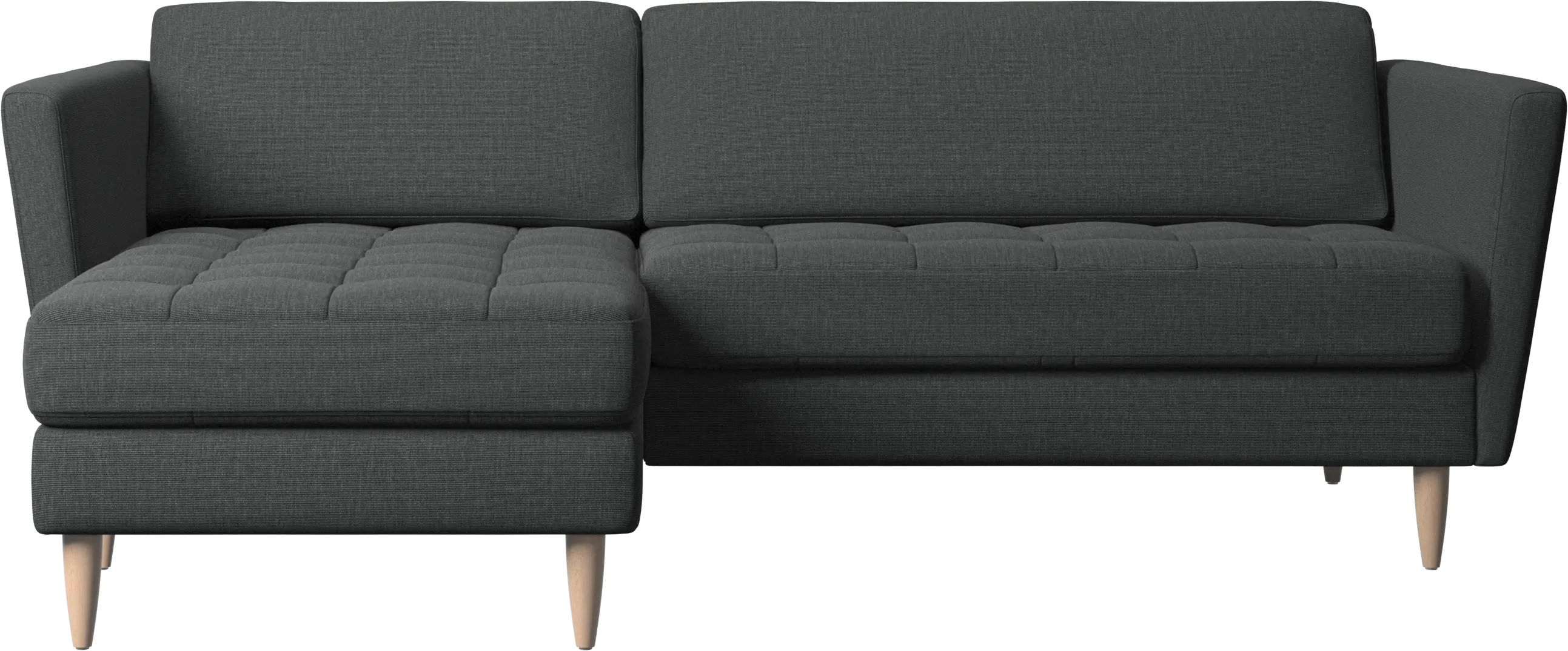 Osaka sofa with resting unit, tufted seat
