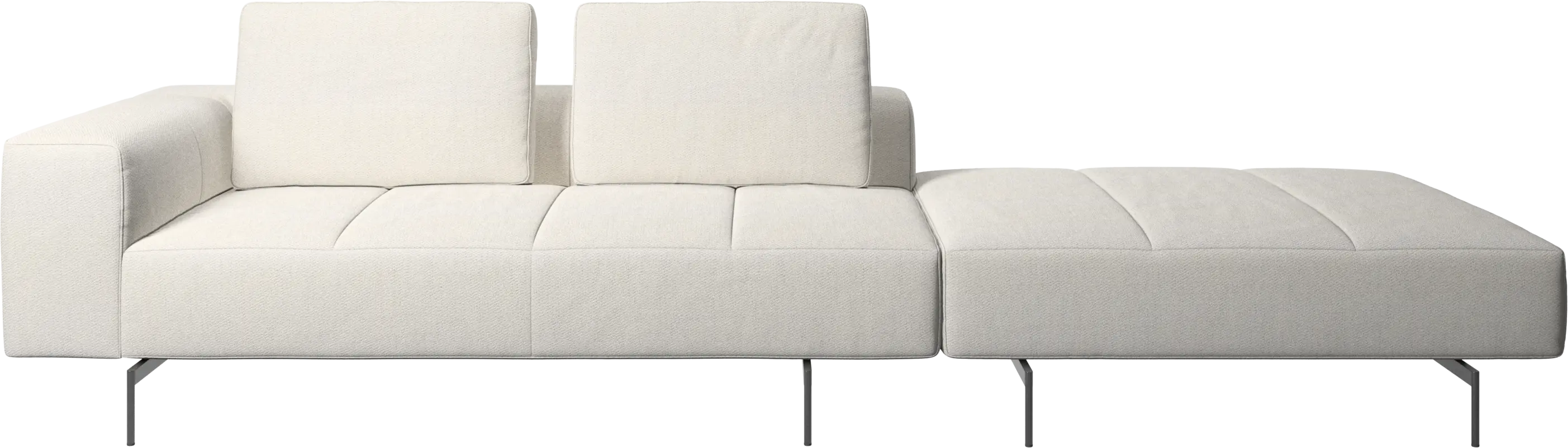 Amsterdam sofa with footstool on right side