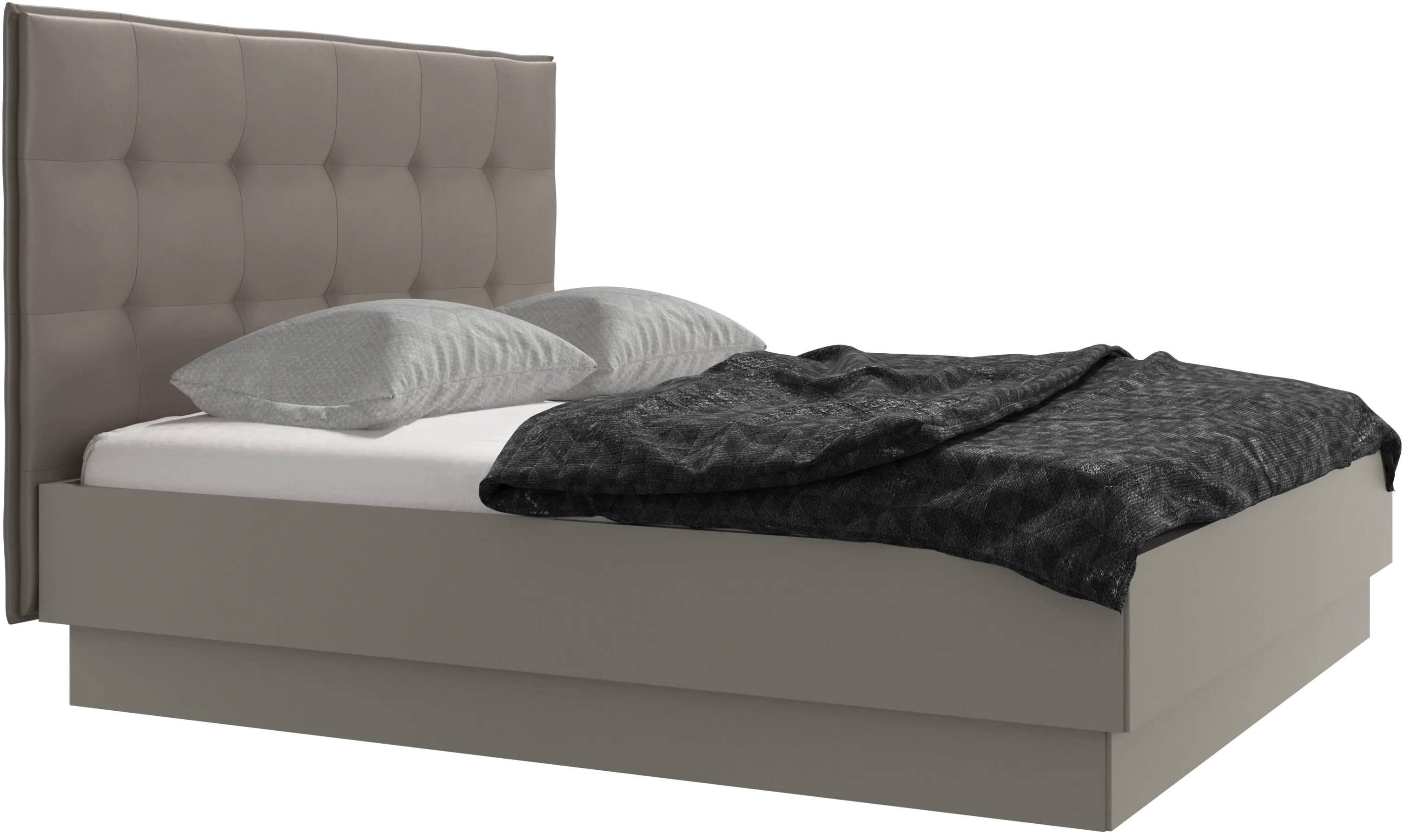 Lugano storage bed with lift-up frame and slats, excl. mattress