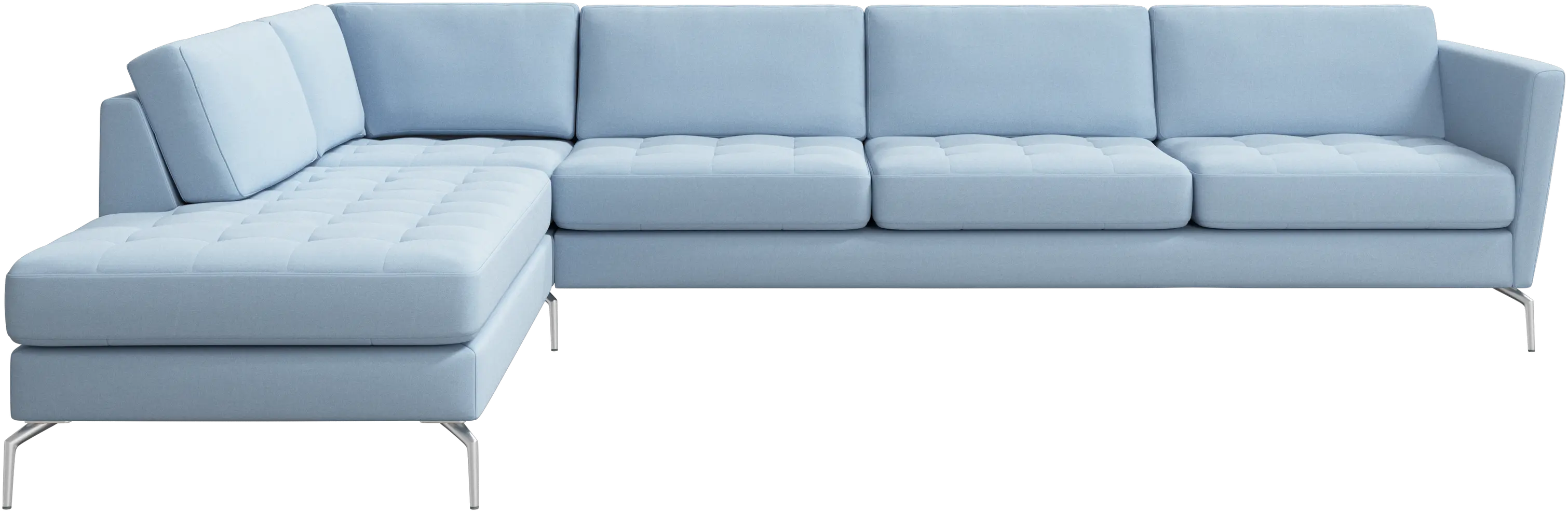 Osaka corner sofa with lounging unit, tufted seat
