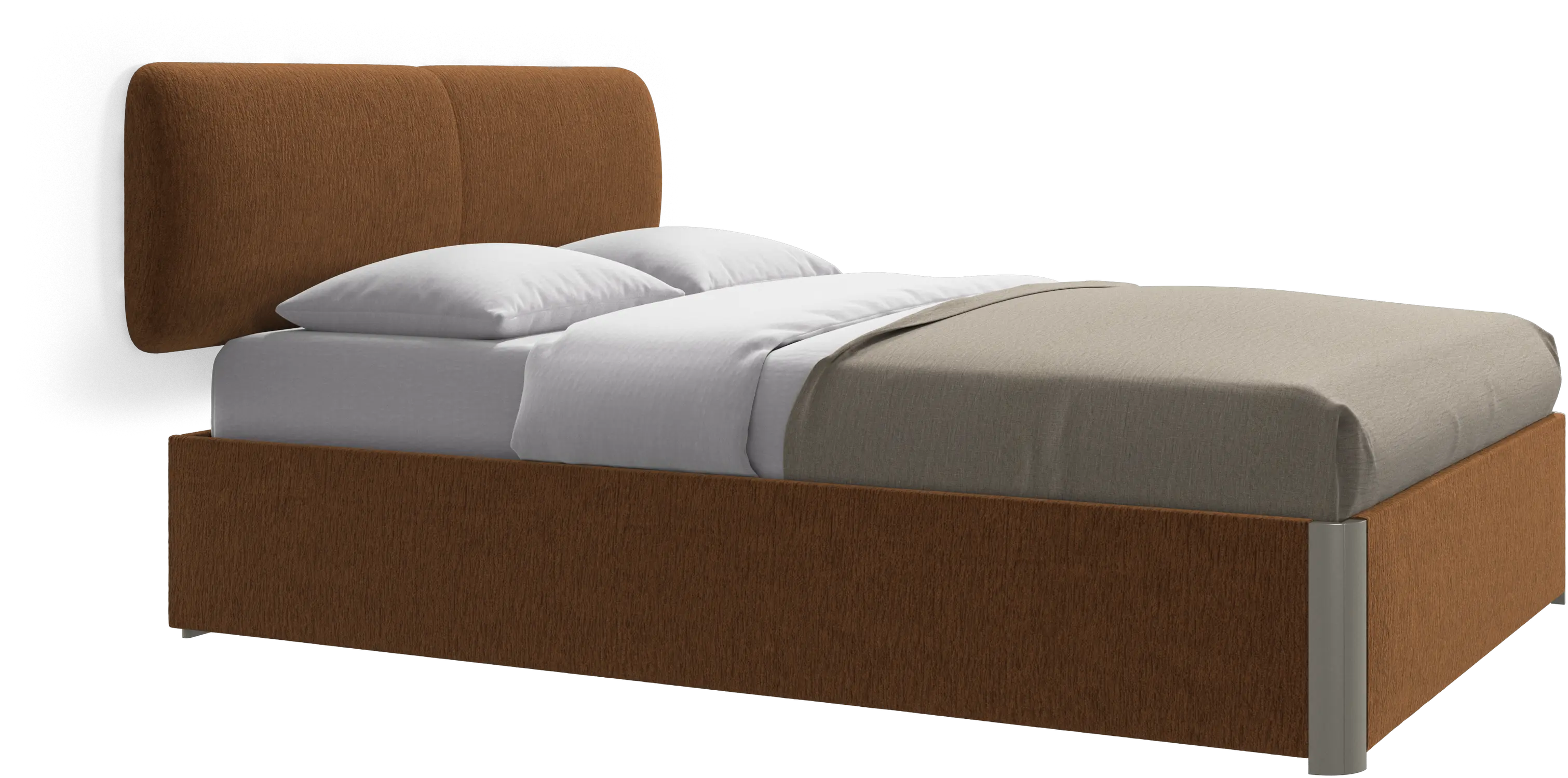 Element bed, wall-mounted headboard, with slats and storage solution, excl. mattress