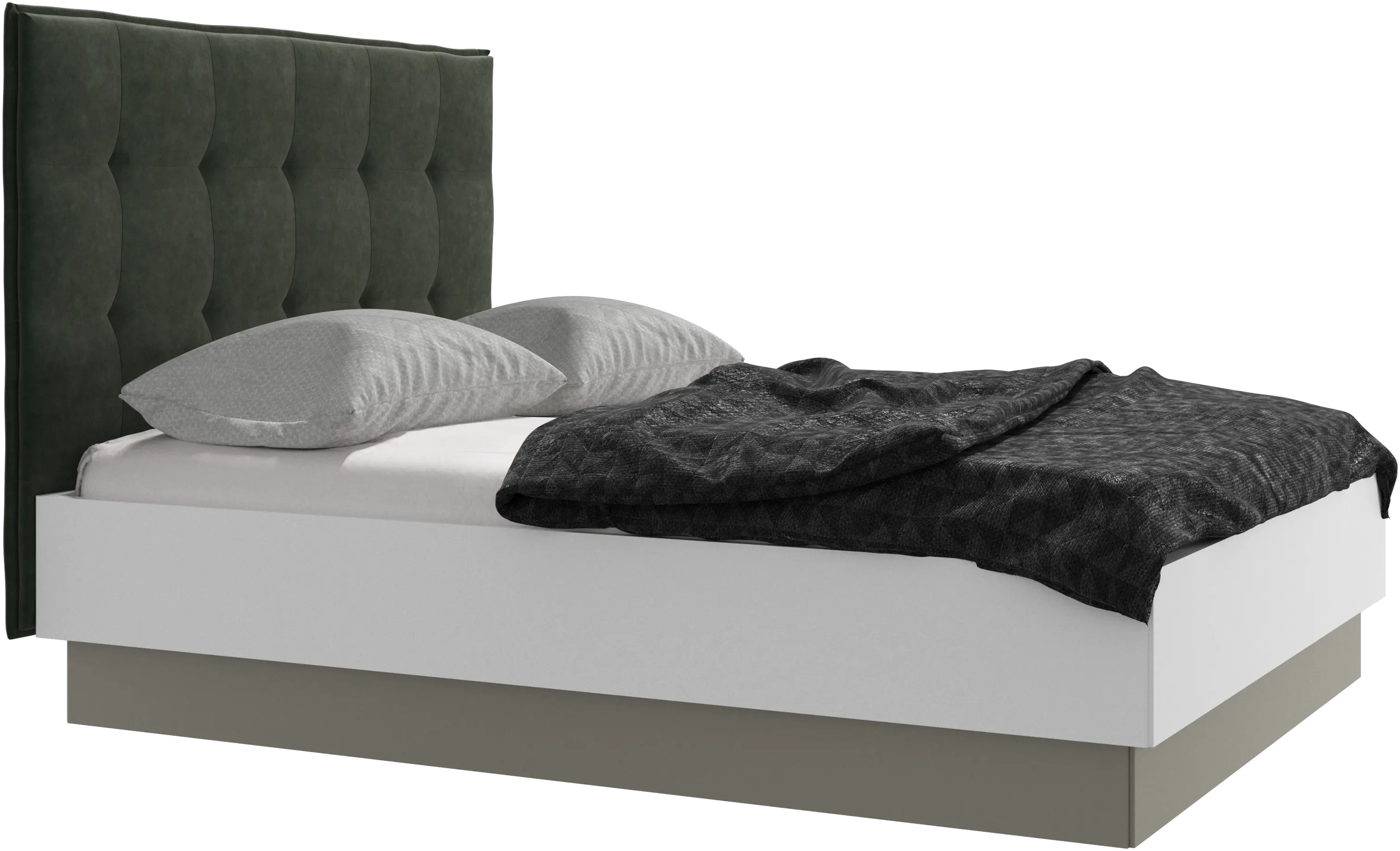 Lugano storage bed with lift-up frame and slats, excl. mattress