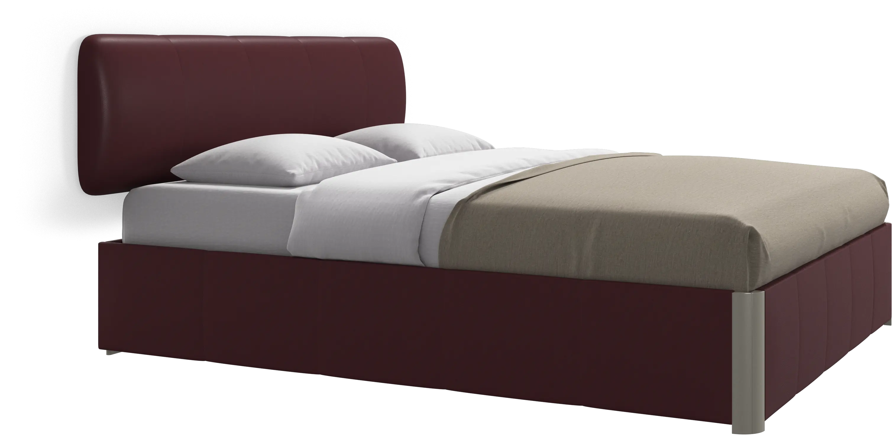 Element bed, wall-mounted headboard, with slats and storage solution, excl. mattress